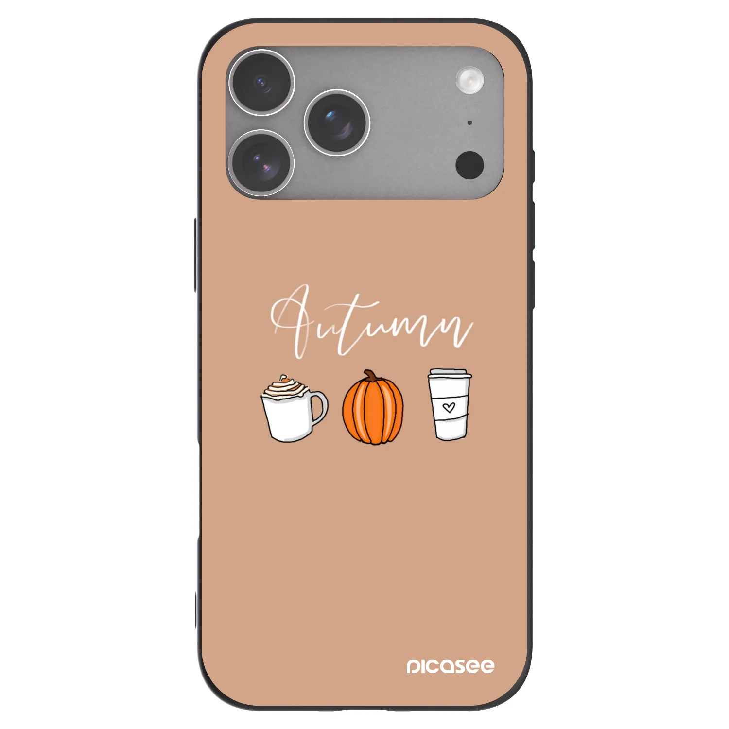 Picasee silikonowe czarne etui na Apple iPhone 18 Pro Max - Autumn