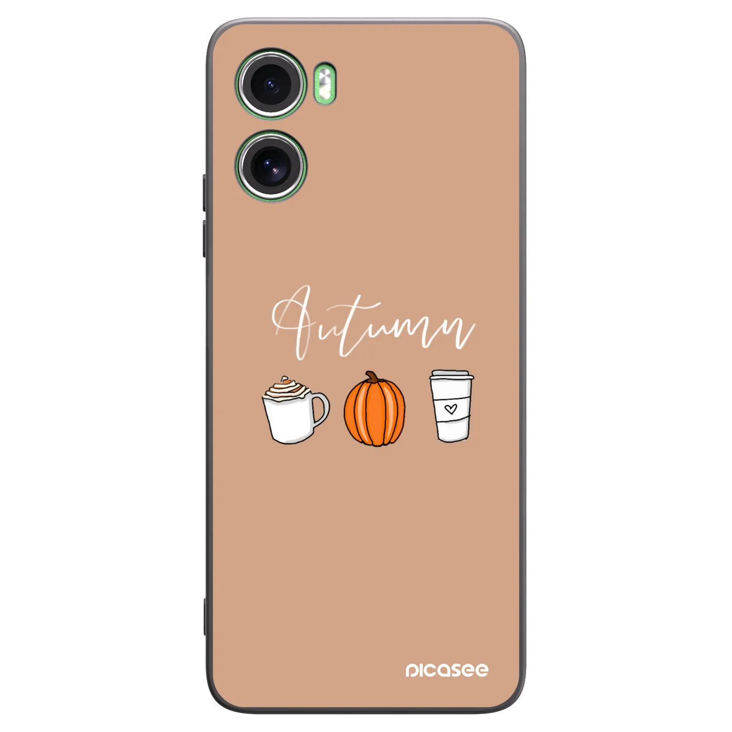 Picasee silikonowe czarne etui na Motorola Moto G06 - Autumn