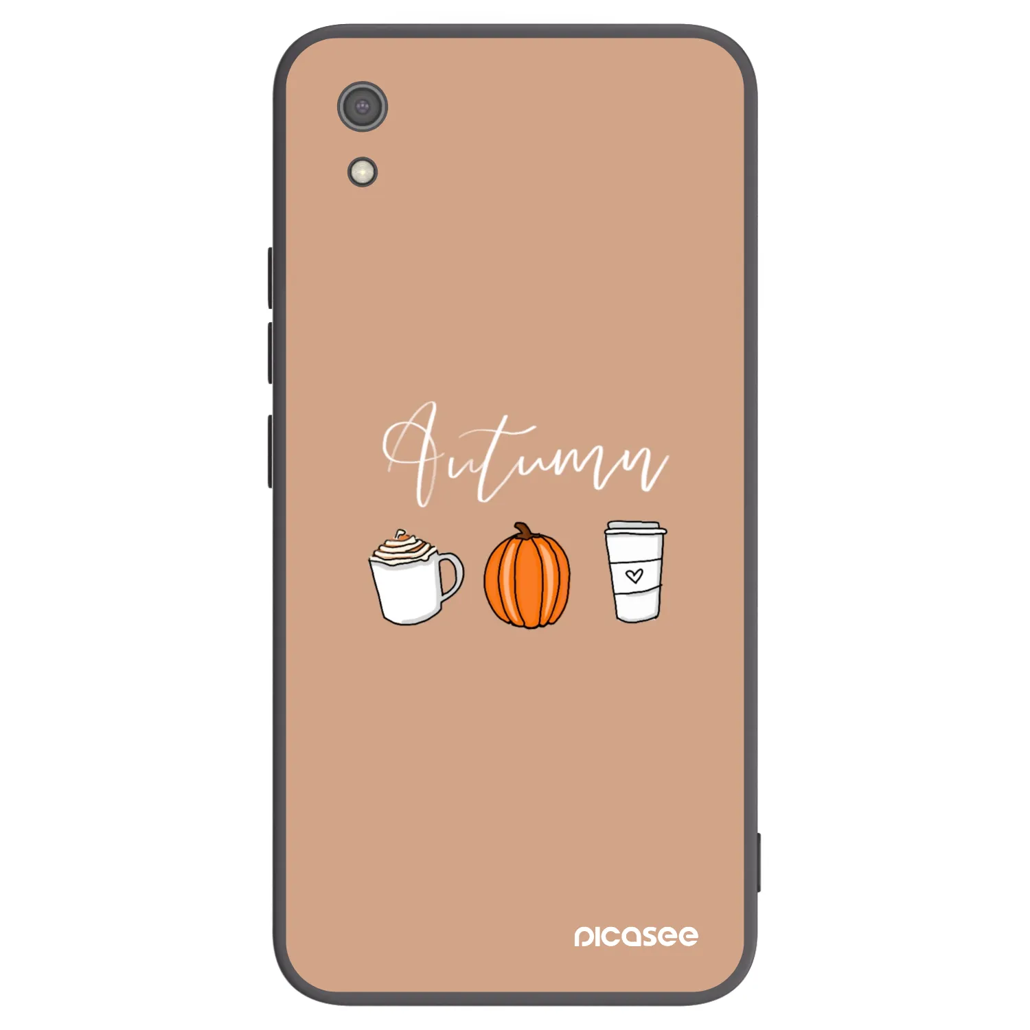 Picasee silikonowe czarne etui na Xiaomi Redmi 7A - Autumn