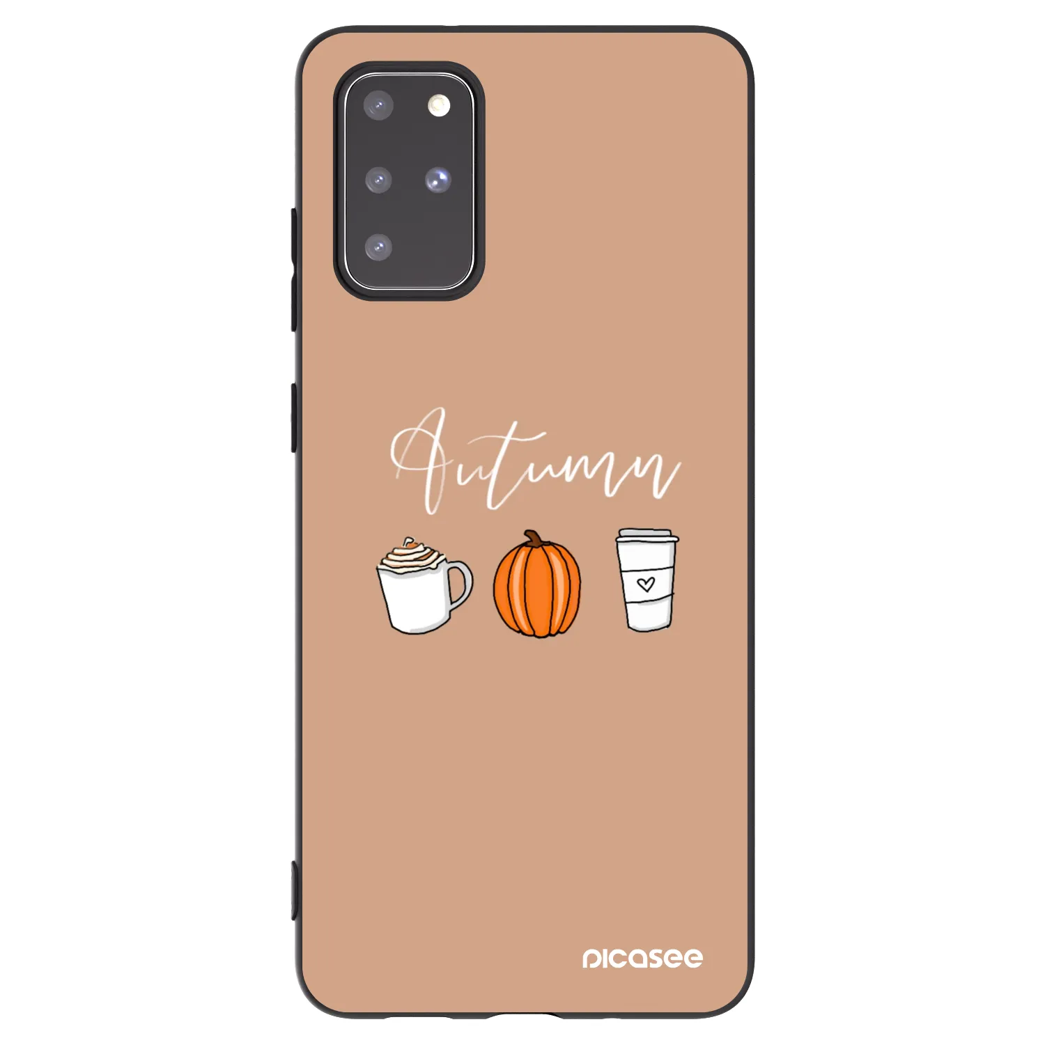 Picasee silikonowe czarne etui na Samsung Galaxy S20+ G985F - Autumn