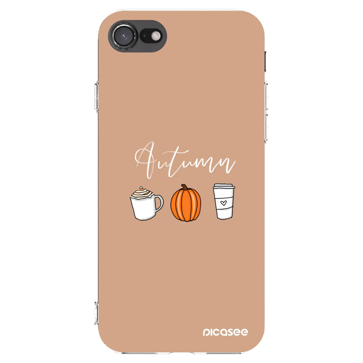Picasee silikonowe przeźroczyste etui na Apple iPhone SE 2020 - Autumn