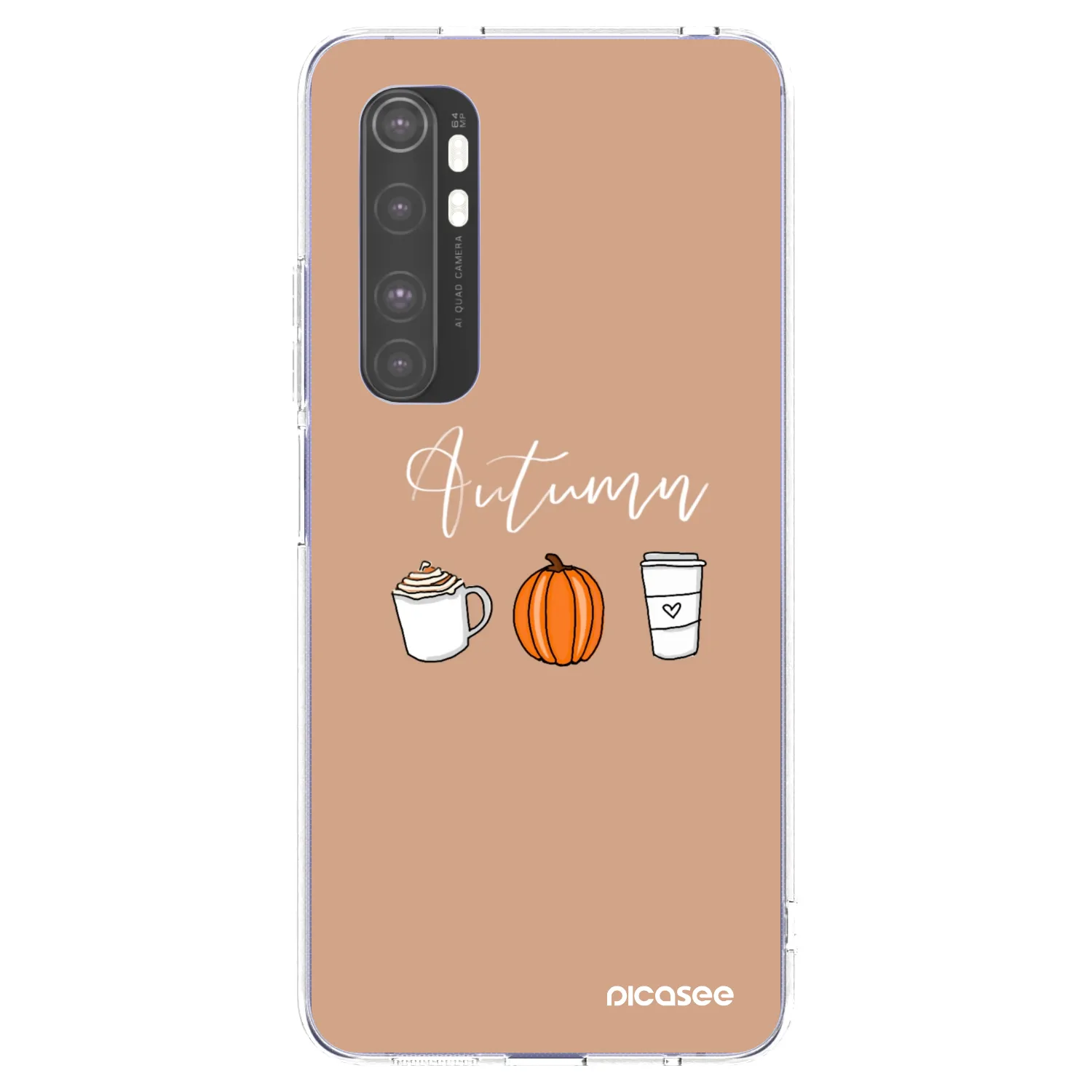 Picasee silikonowe przeźroczyste etui na Xiaomi Mi Note 10 Lite - Autumn