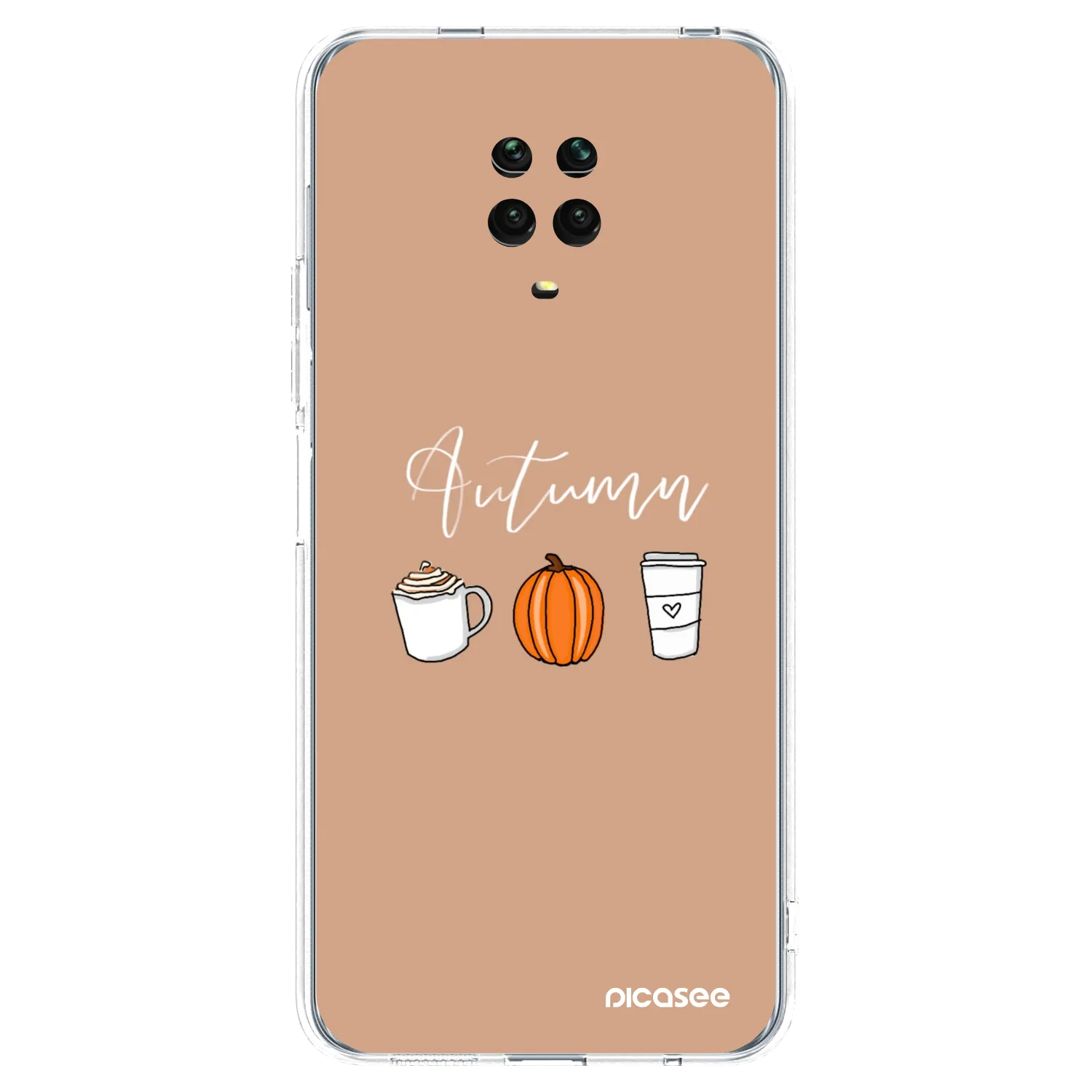 Picasee silikonowe przeźroczyste etui na Xiaomi Redmi Note 9S - Autumn