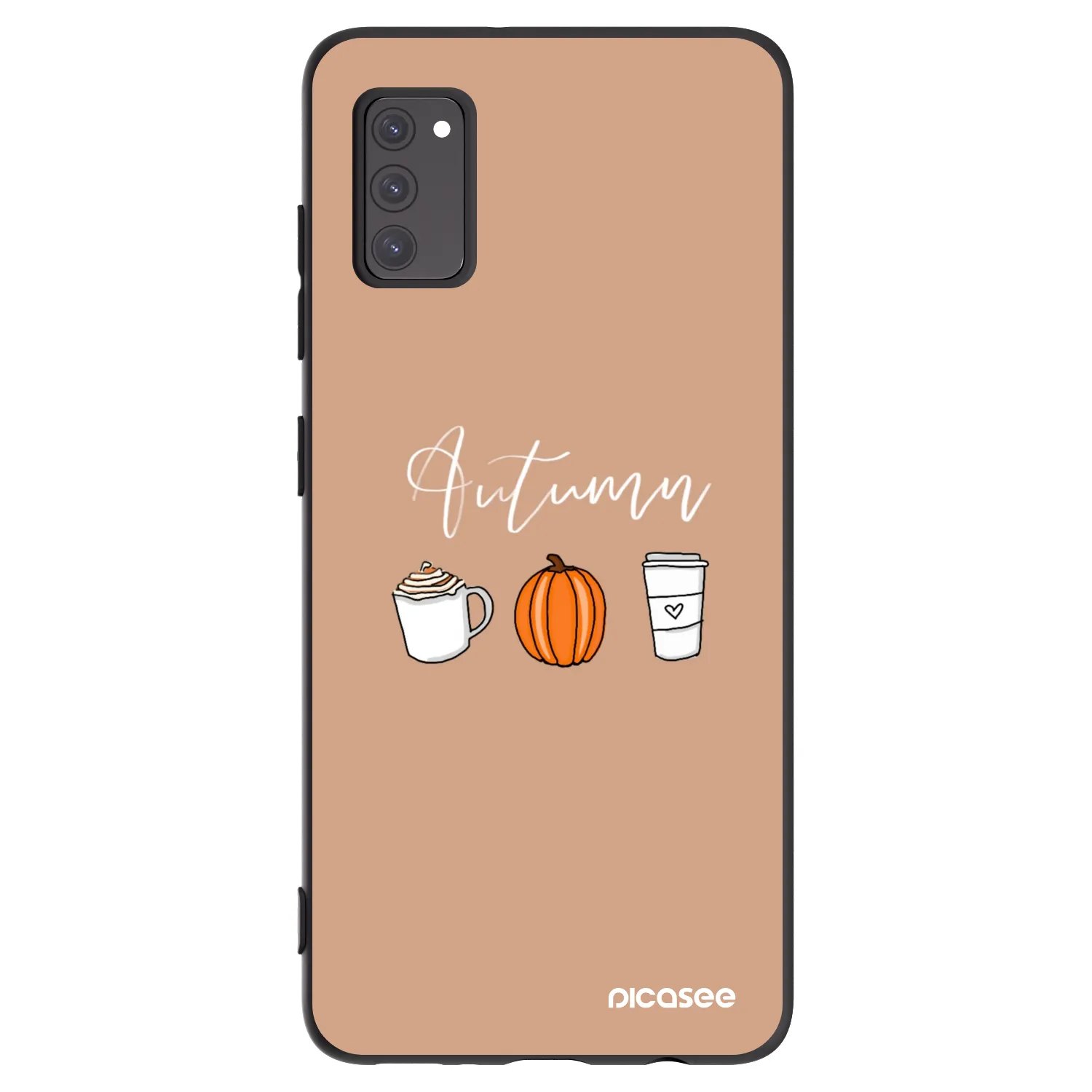 Picasee silikonowe czarne etui na Samsung Galaxy A41 A415F - Autumn