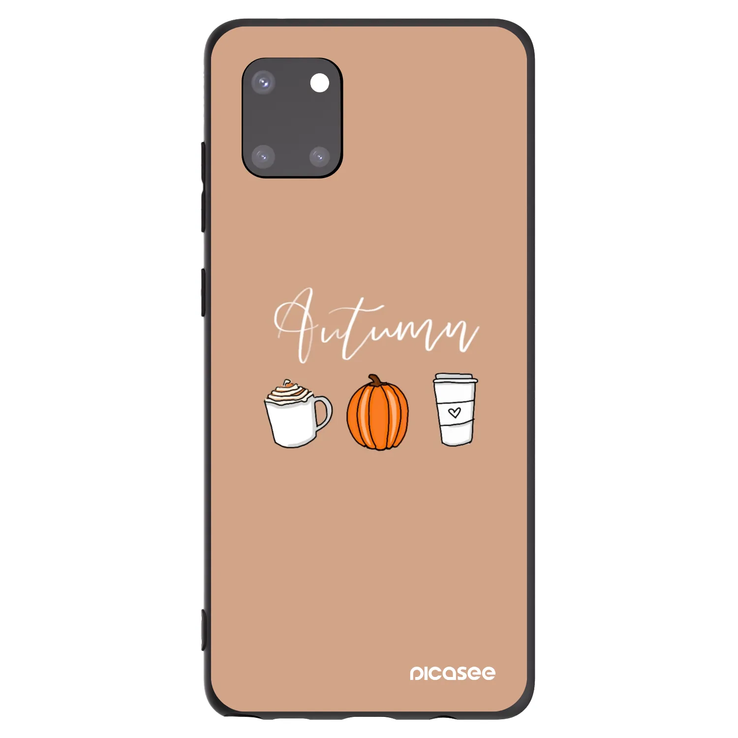 Picasee silikonowe czarne etui na Samsung Galaxy Note 10 Lite N770F - Autumn