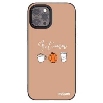 Picasee silikonowe czarne etui na Apple iPhone 12 Pro Max - Autumn
