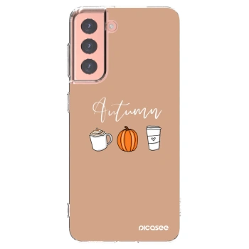 Picasee silikonowe przeźroczyste etui na Samsung Galaxy S21 5G G991B - Autumn