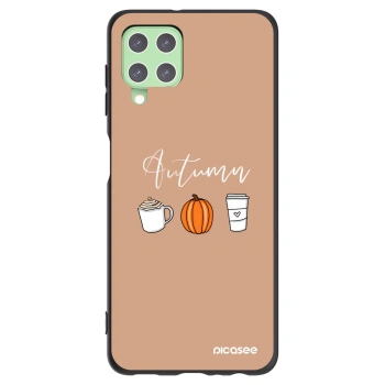 Picasee silikonowe czarne etui na Samsung Galaxy A22 A225F 4G - Autumn