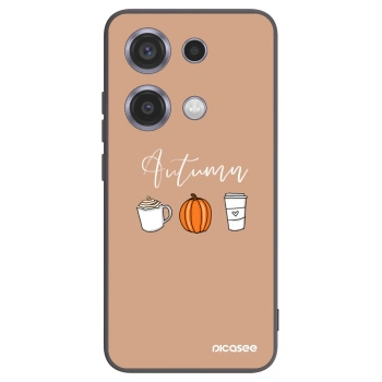 Picasee silikonowe czarne etui na Xiaomi Redmi Note 14S - Autumn