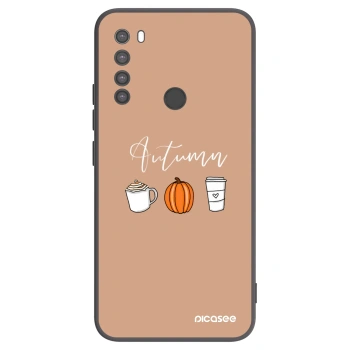 Picasee silikonowe czarne etui na Xiaomi Redmi Note 8 - Autumn