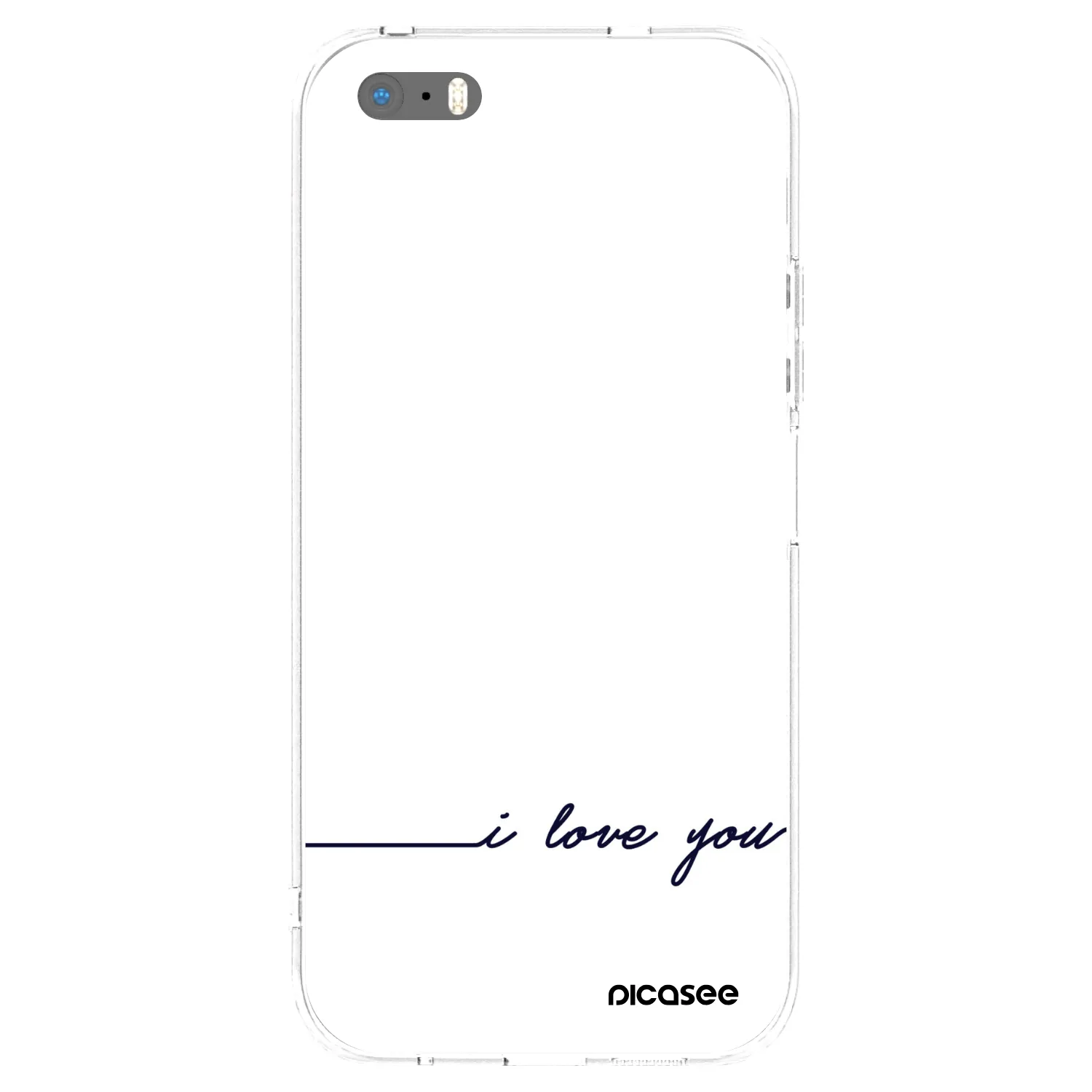 Picasee silikonowe przeźroczyste etui na Apple iPhone 5/5S/SE - I love you