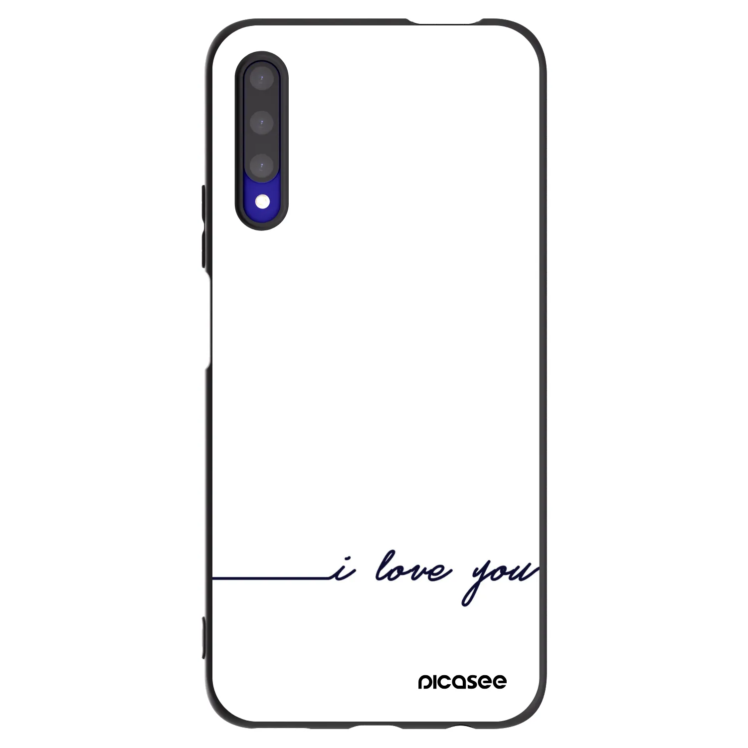 Picasee silikonowe czarne etui na Honor 9X Pro - I love you