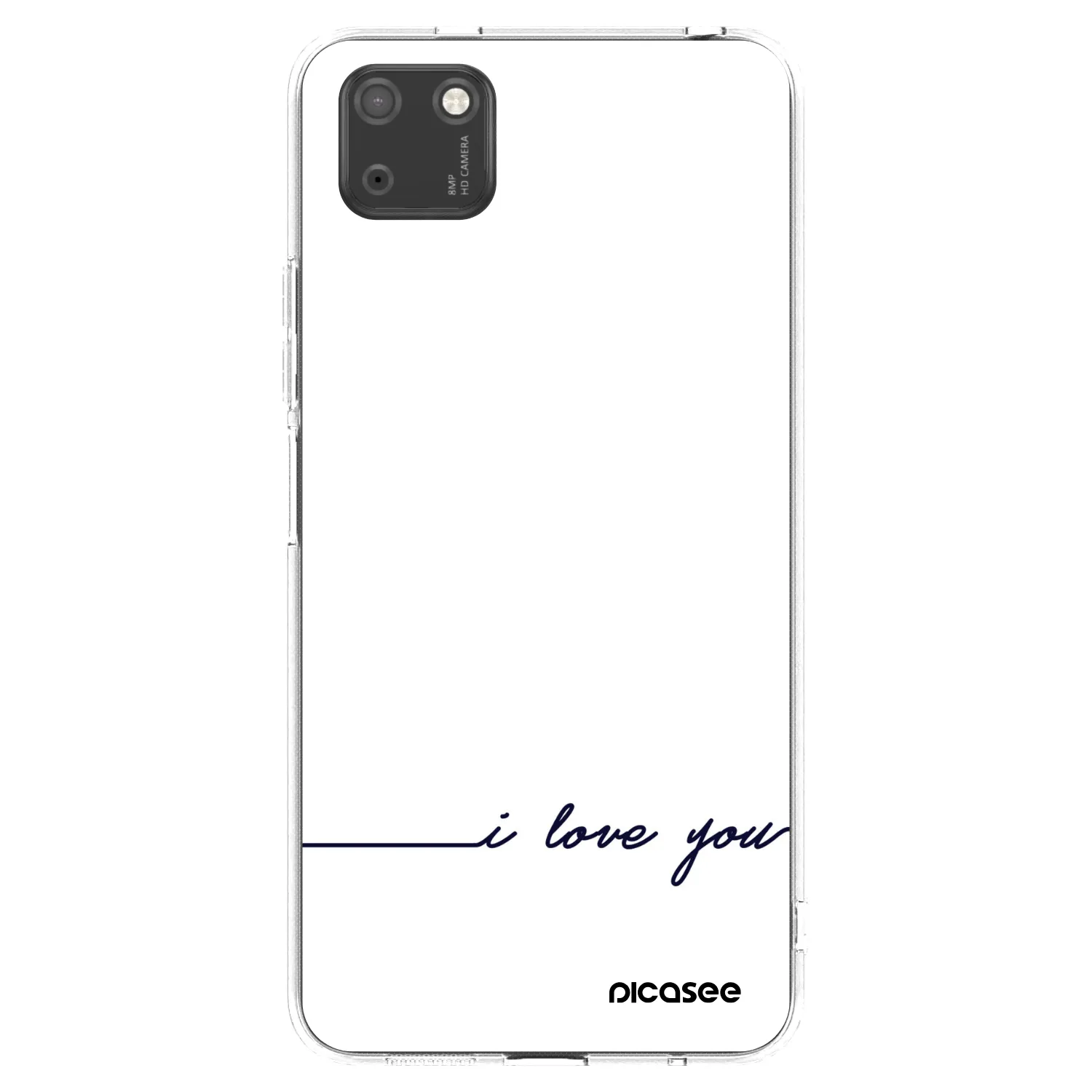 Picasee silikonowe przeźroczyste etui na Huawei Y5P - I love you
