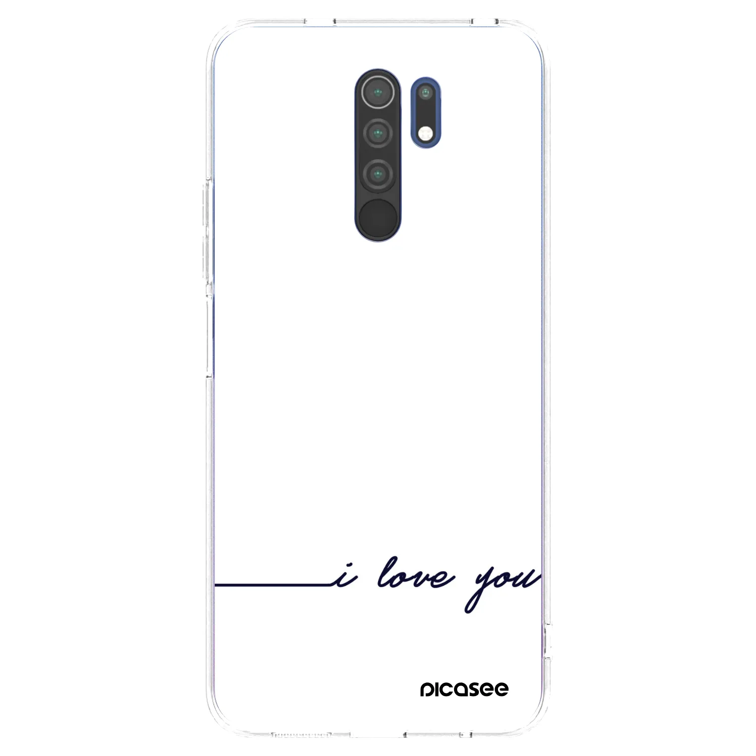 Picasee silikonowe przeźroczyste etui na Xiaomi Redmi 9 - I love you