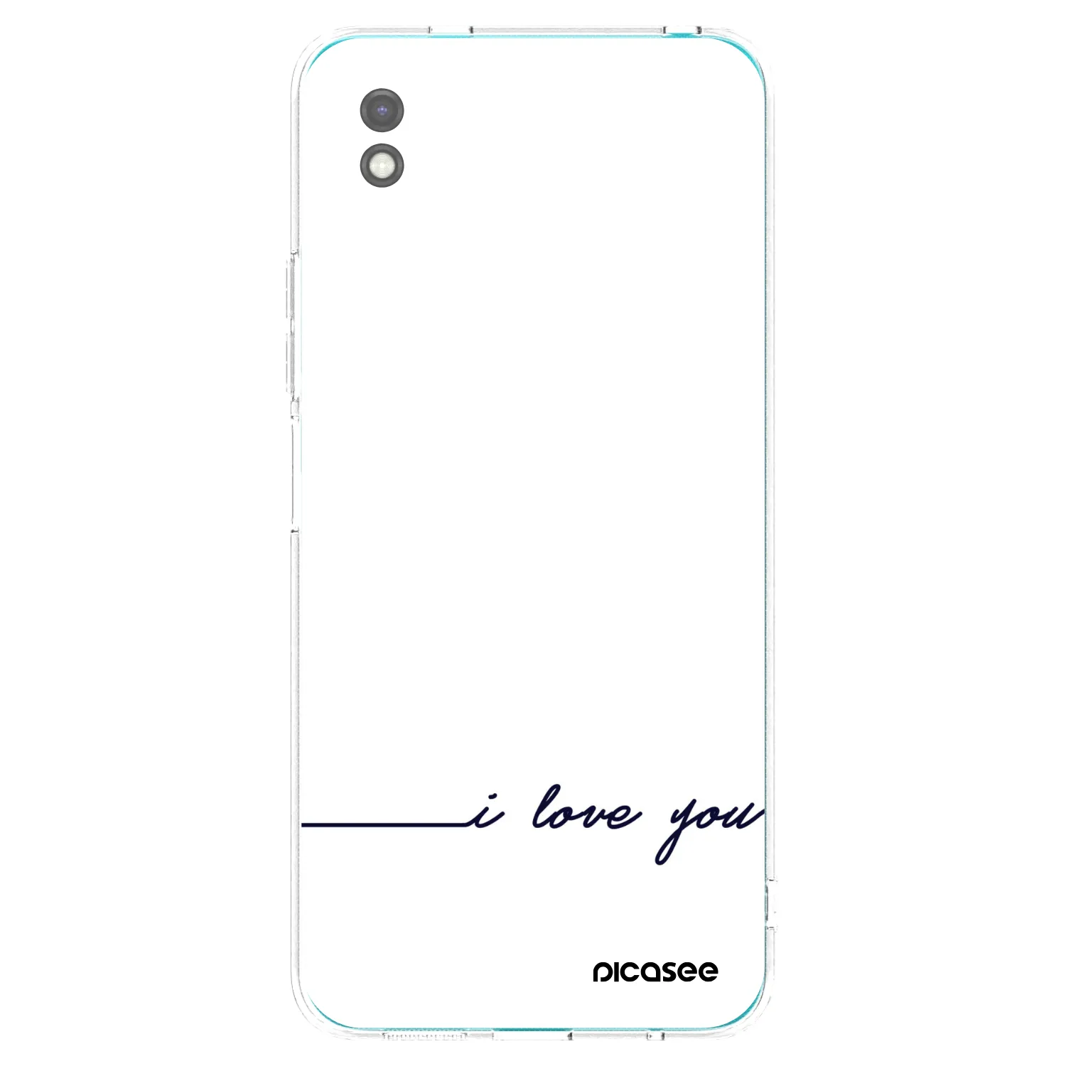 Picasee silikonowe czarne etui na Xiaomi Redmi 9A - I love you