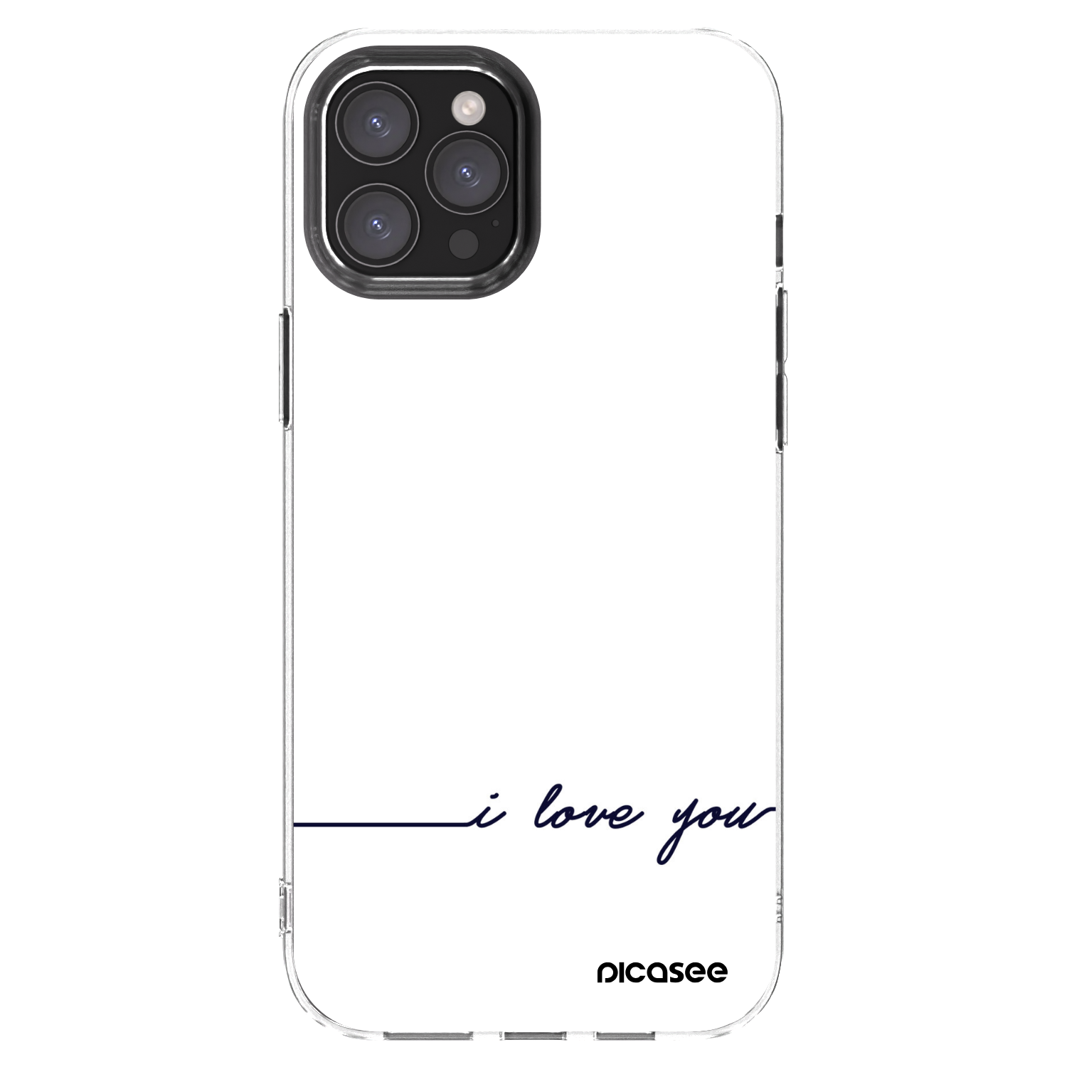 Picasee silikonowe przeźroczyste etui na Apple iPhone 12 Pro Max - I love you