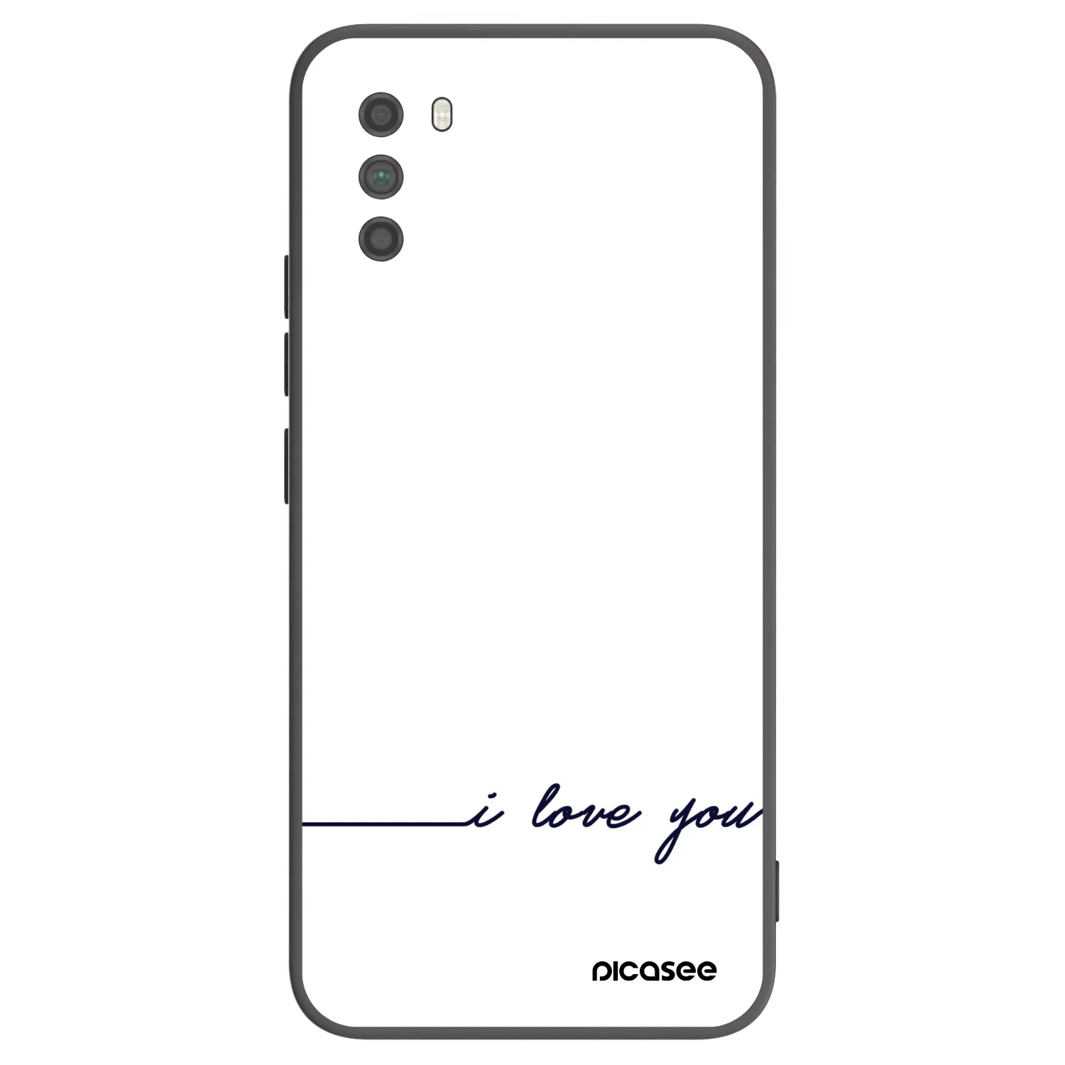 Picasee silikonowe czarne etui na Xiaomi Poco M3 - I love you