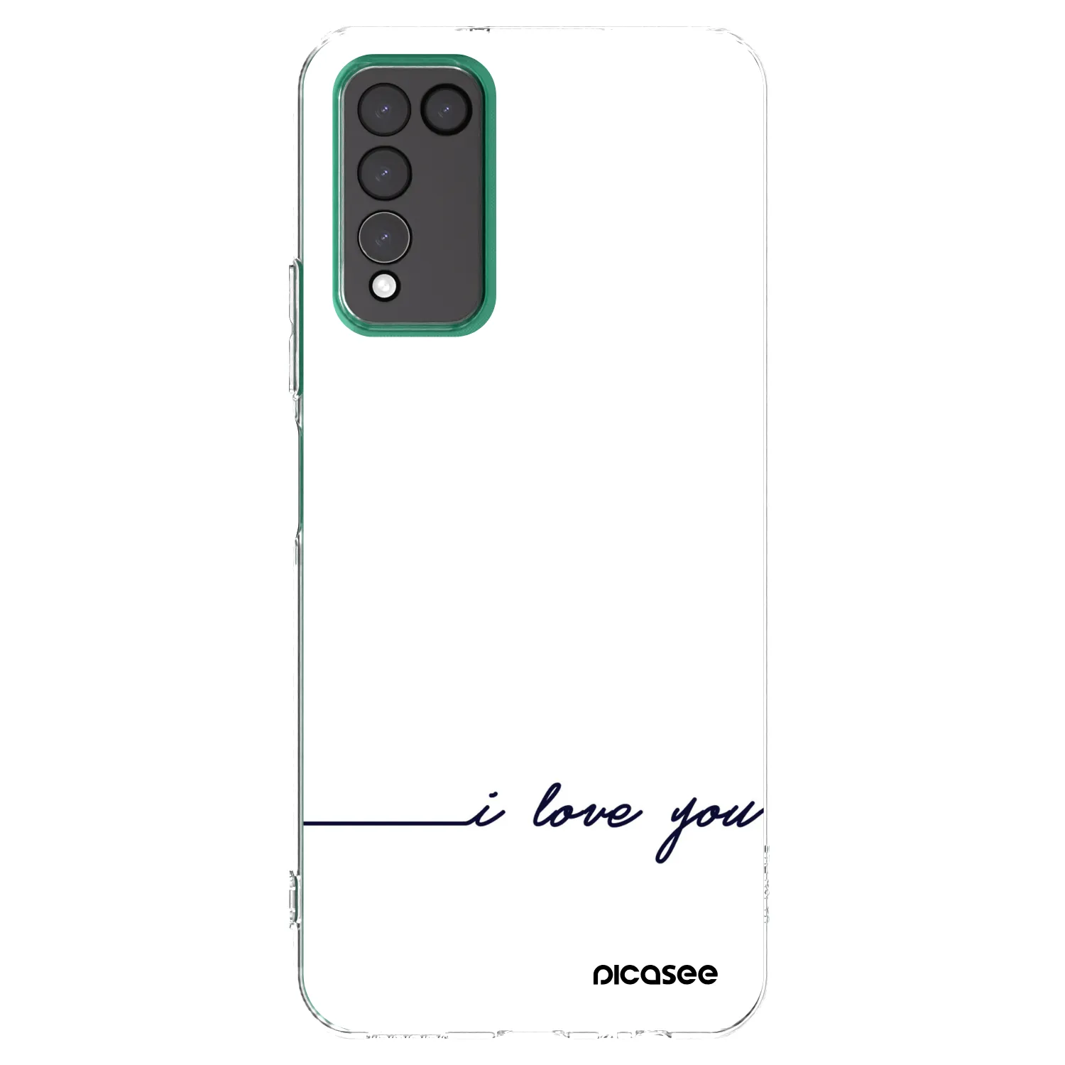 Picasee silikonowe przeźroczyste etui na Honor 10X Lite - I love you