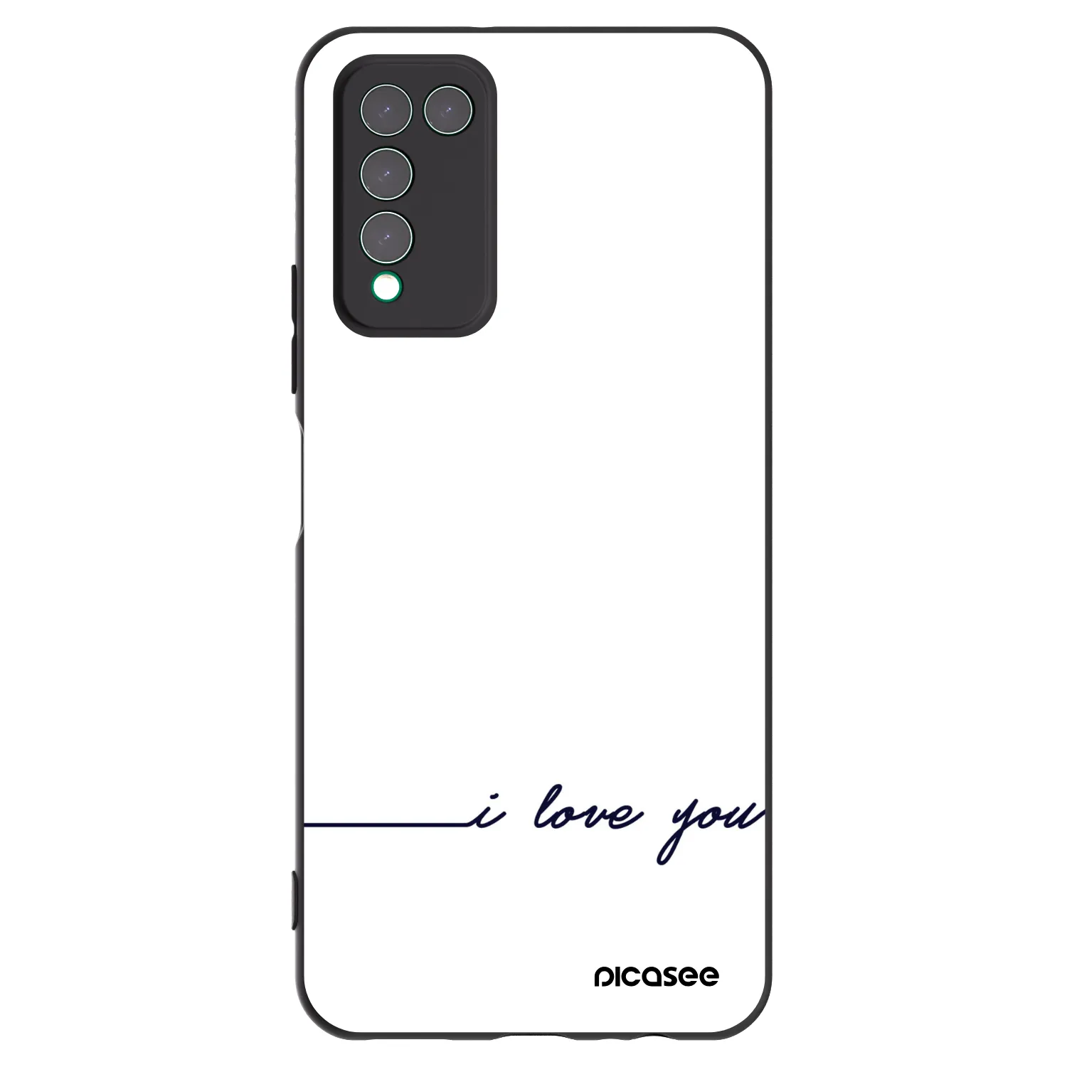 Picasee silikonowe czarne etui na Honor 10X Lite - I love you