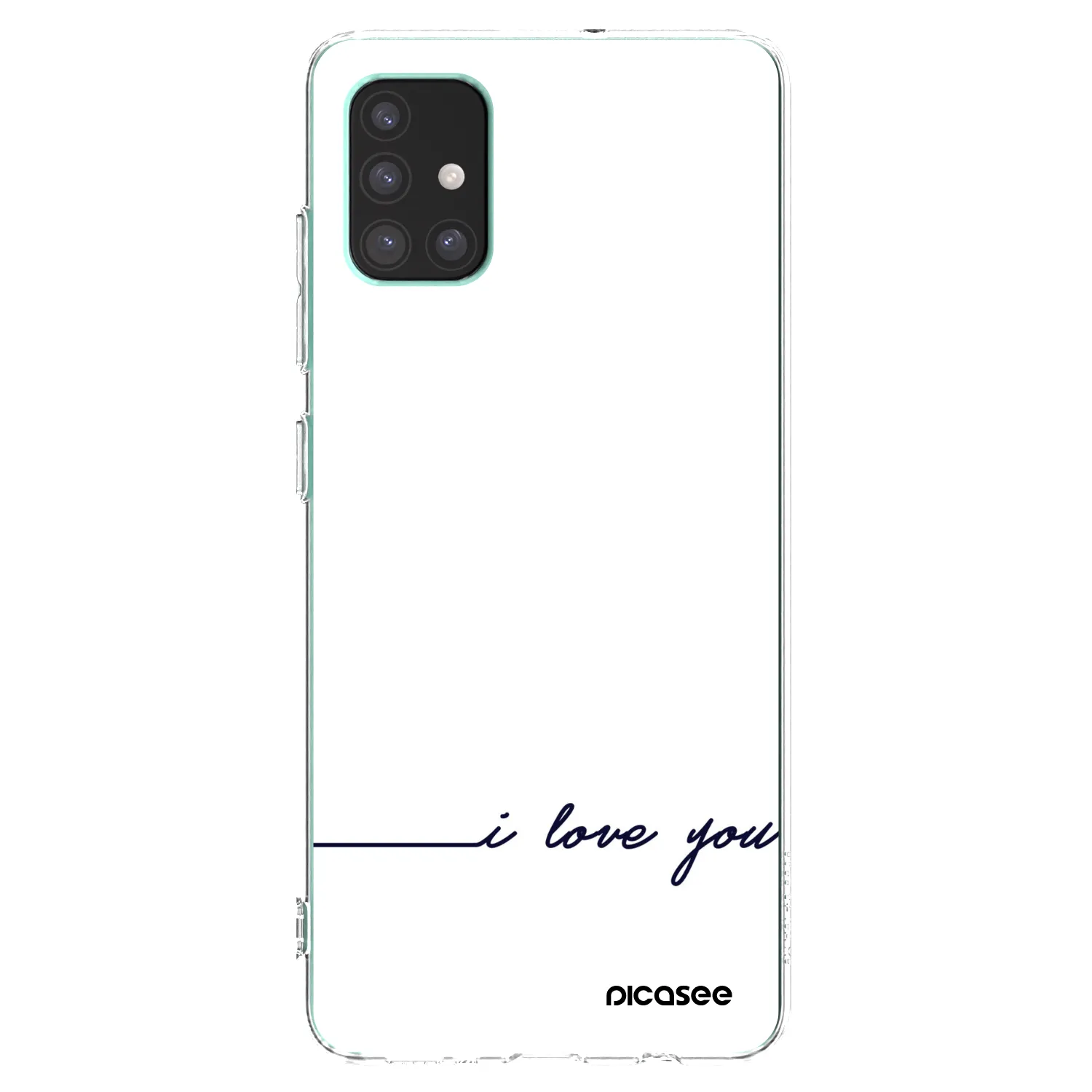 Picasee silikonowe przeźroczyste etui na Samsung Galaxy M51 M515F - I love you