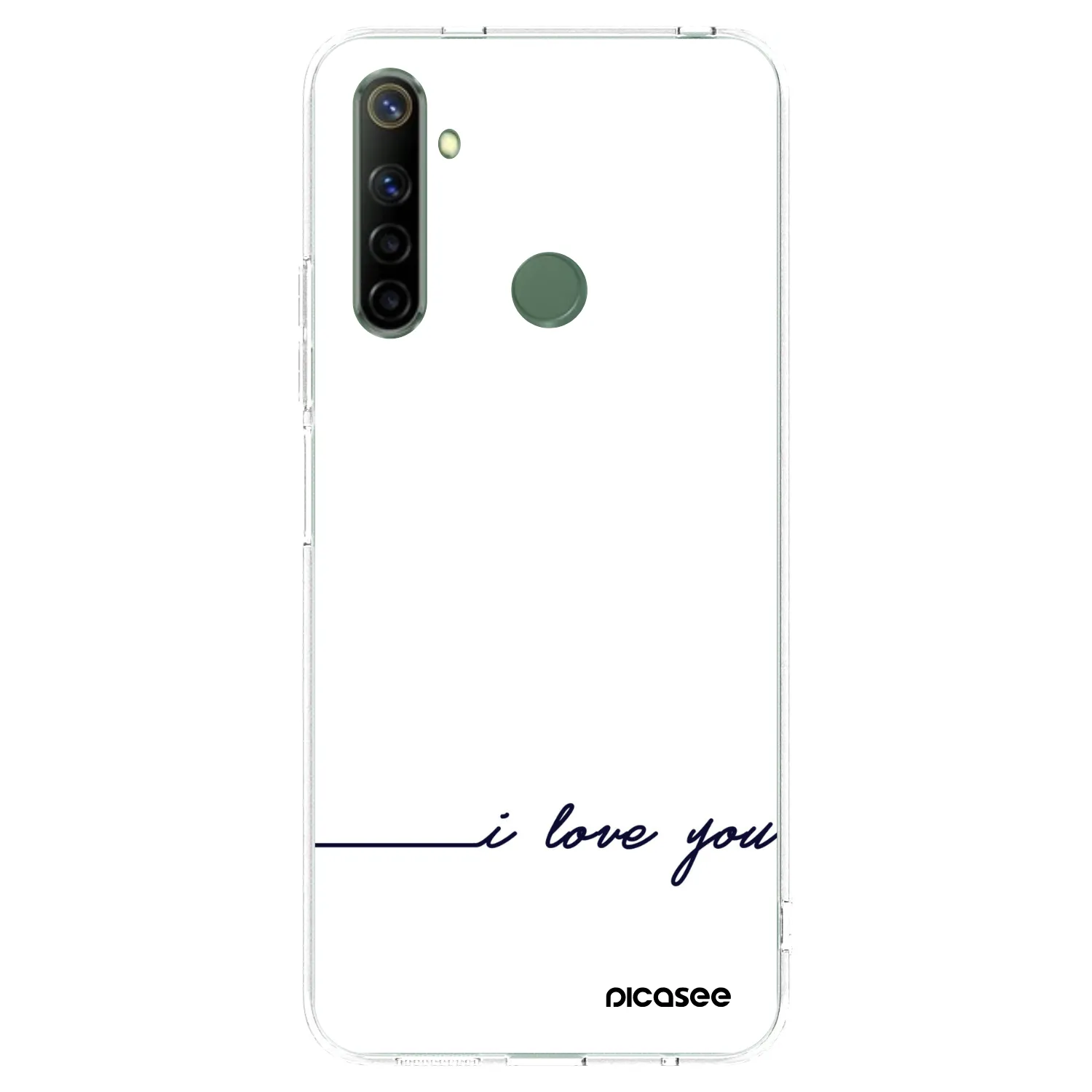Picasee silikonowe przeźroczyste etui na Realme 6i - I love you