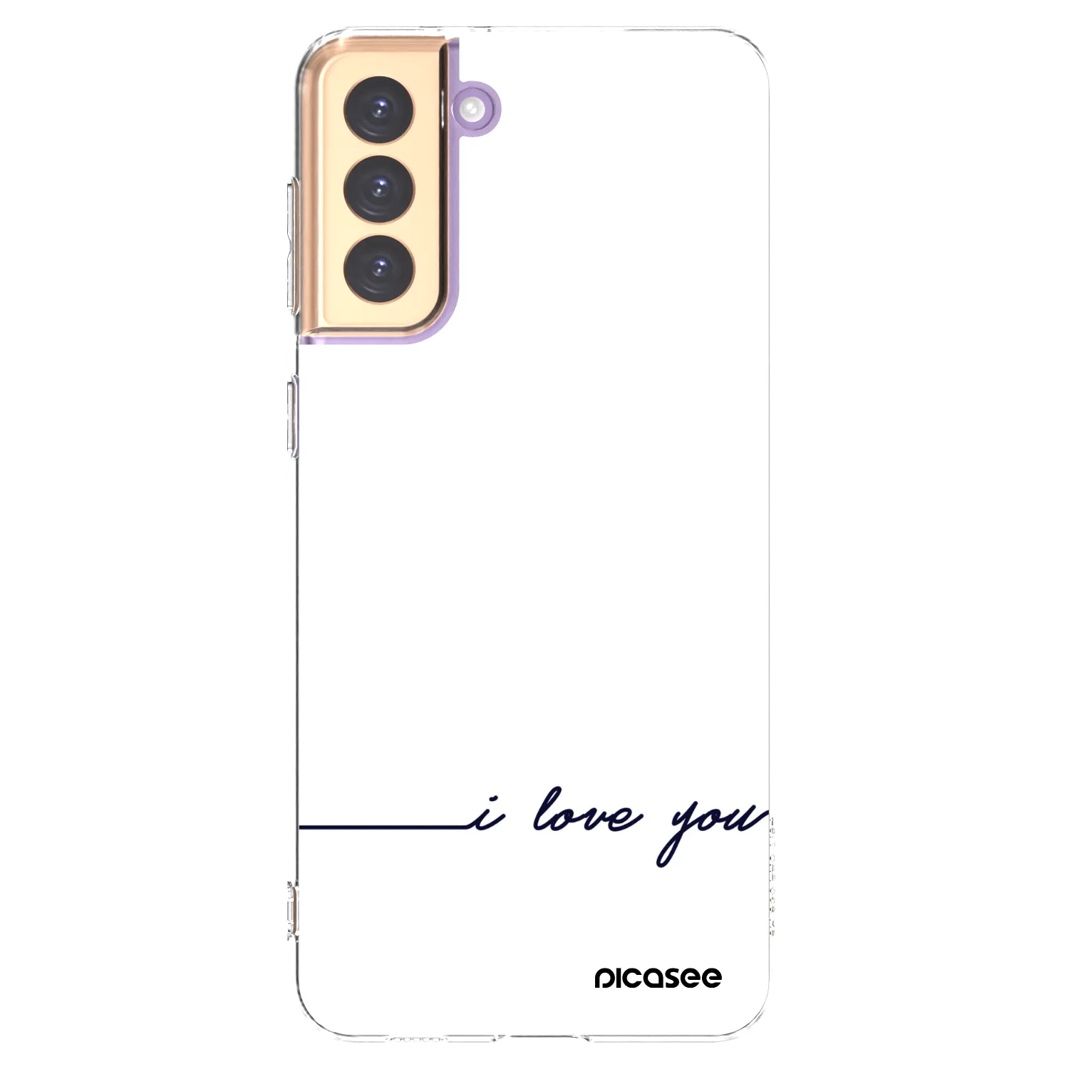 Picasee silikonowe przeźroczyste etui na Samsung Galaxy S21+ 5G G996F - I love you