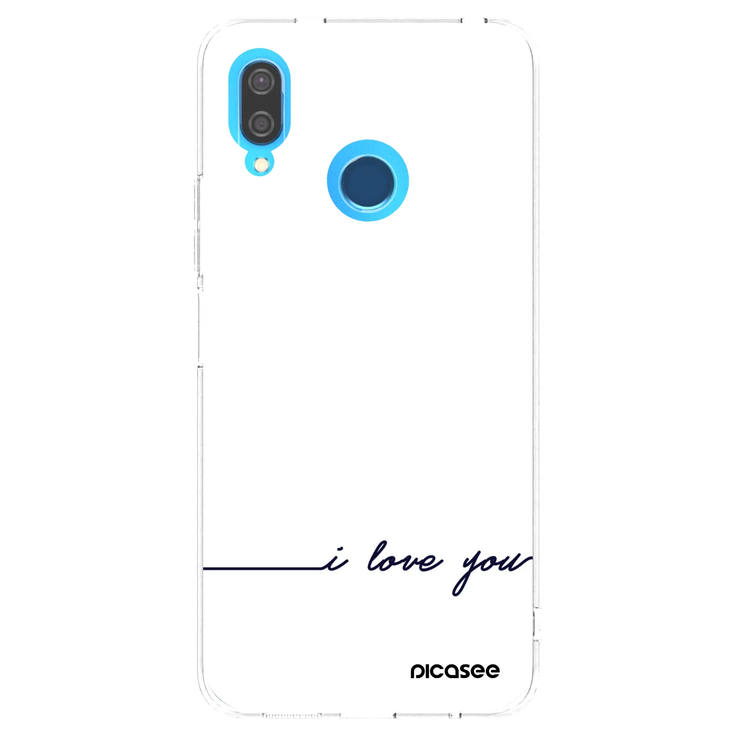 Picasee silikonowe przeźroczyste etui na Huawei P20 Lite - I love you