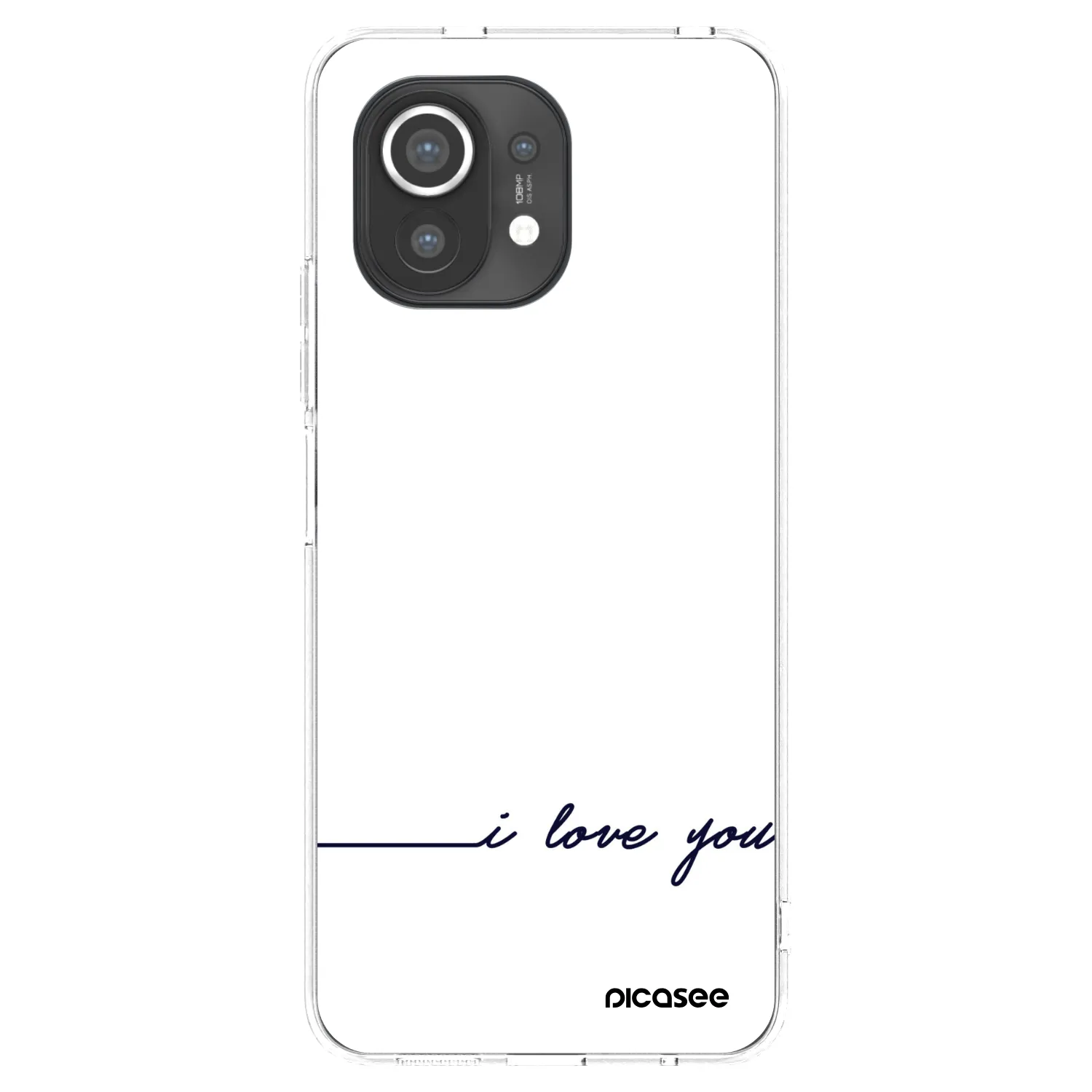 Picasee silikonowe przeźroczyste etui na Xiaomi Mi 11 - I love you