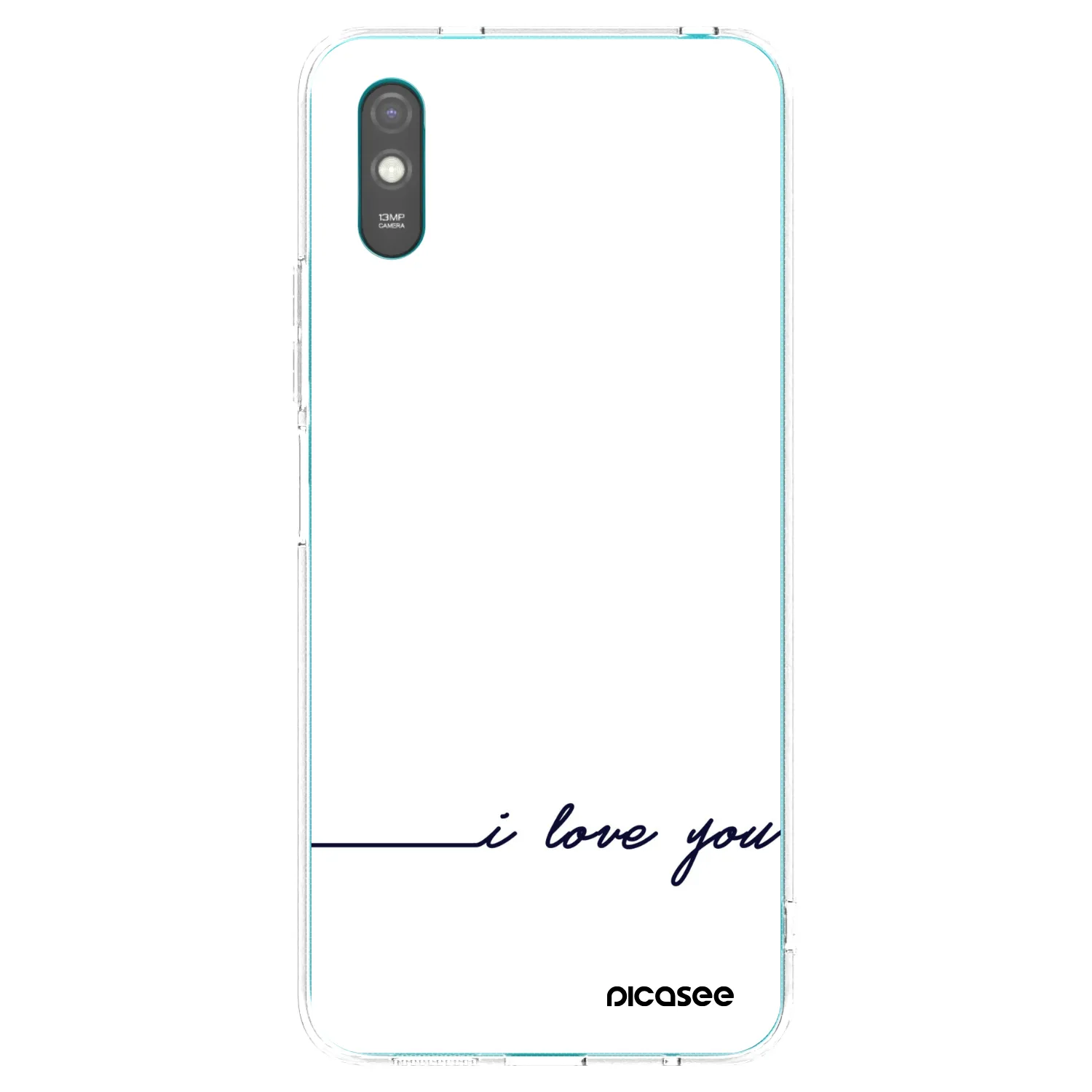 Picasee silikonowe przeźroczyste etui na Xiaomi Redmi 9AT - I love you