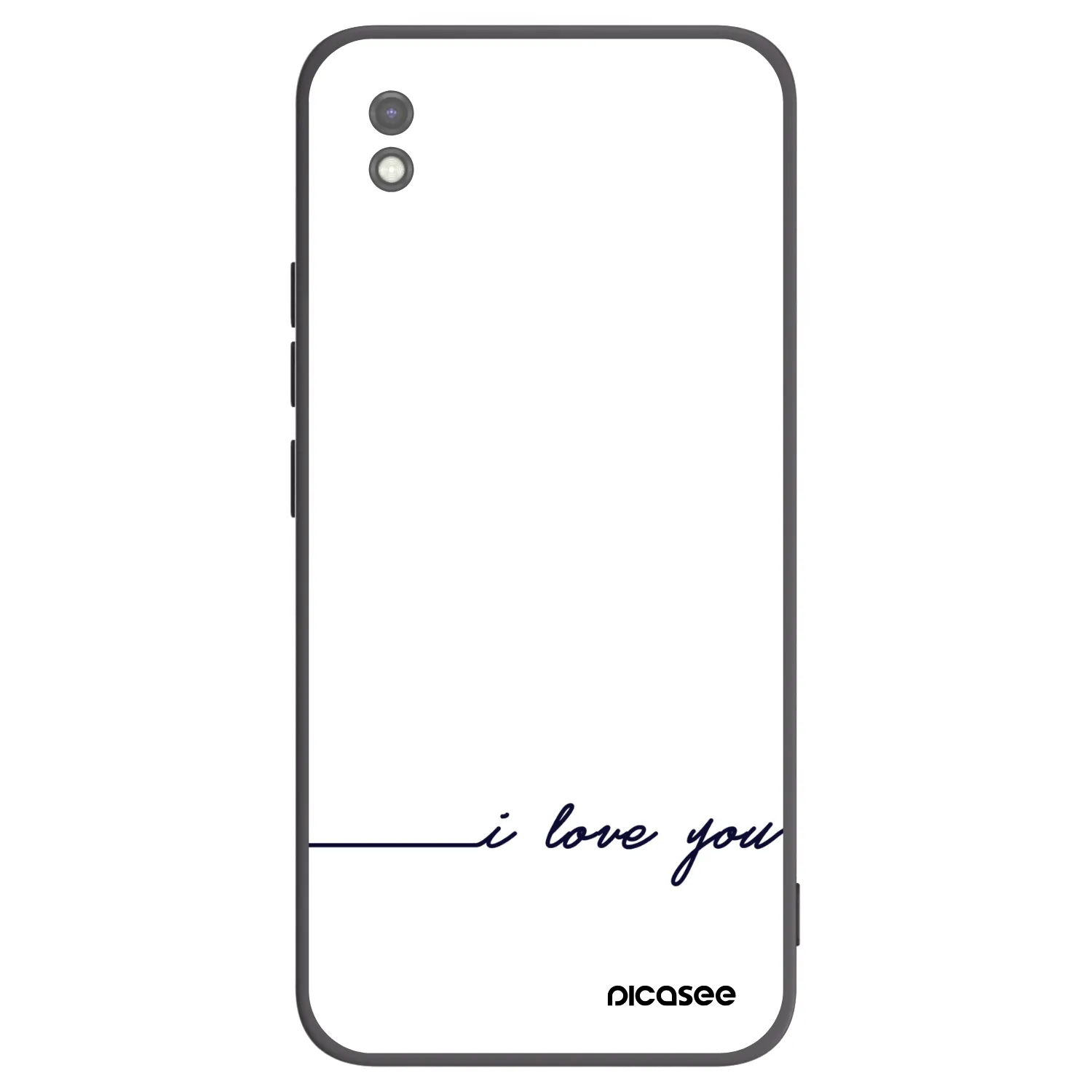 Picasee silikonowe czarne etui na Xiaomi Redmi 9AT - I love you