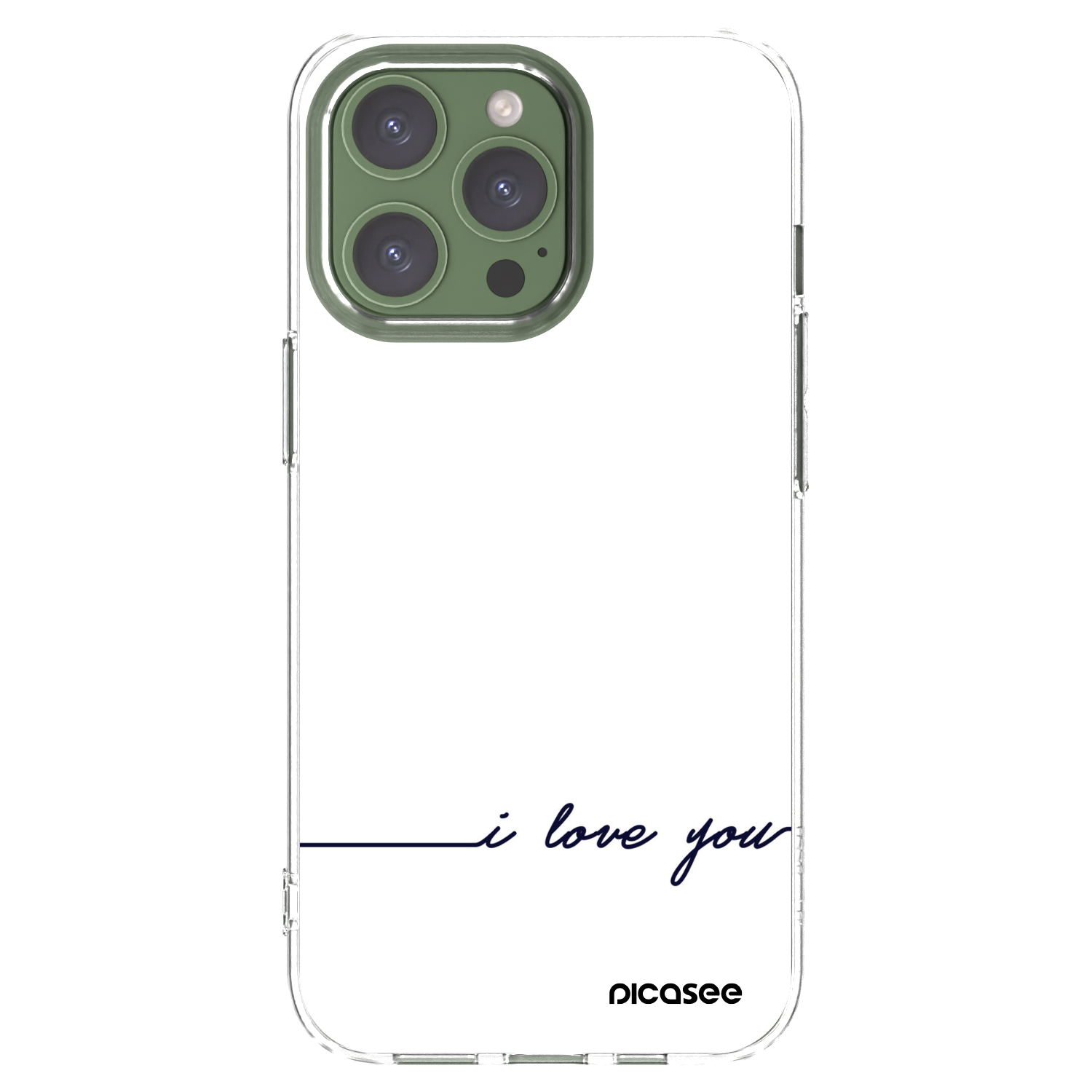 Picasee silikonowe przeźroczyste etui na Apple iPhone 13 Pro - I love you