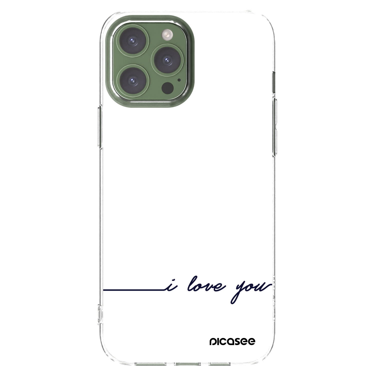 Picasee silikonowe przeźroczyste etui na Apple iPhone 13 Pro Max - I love you