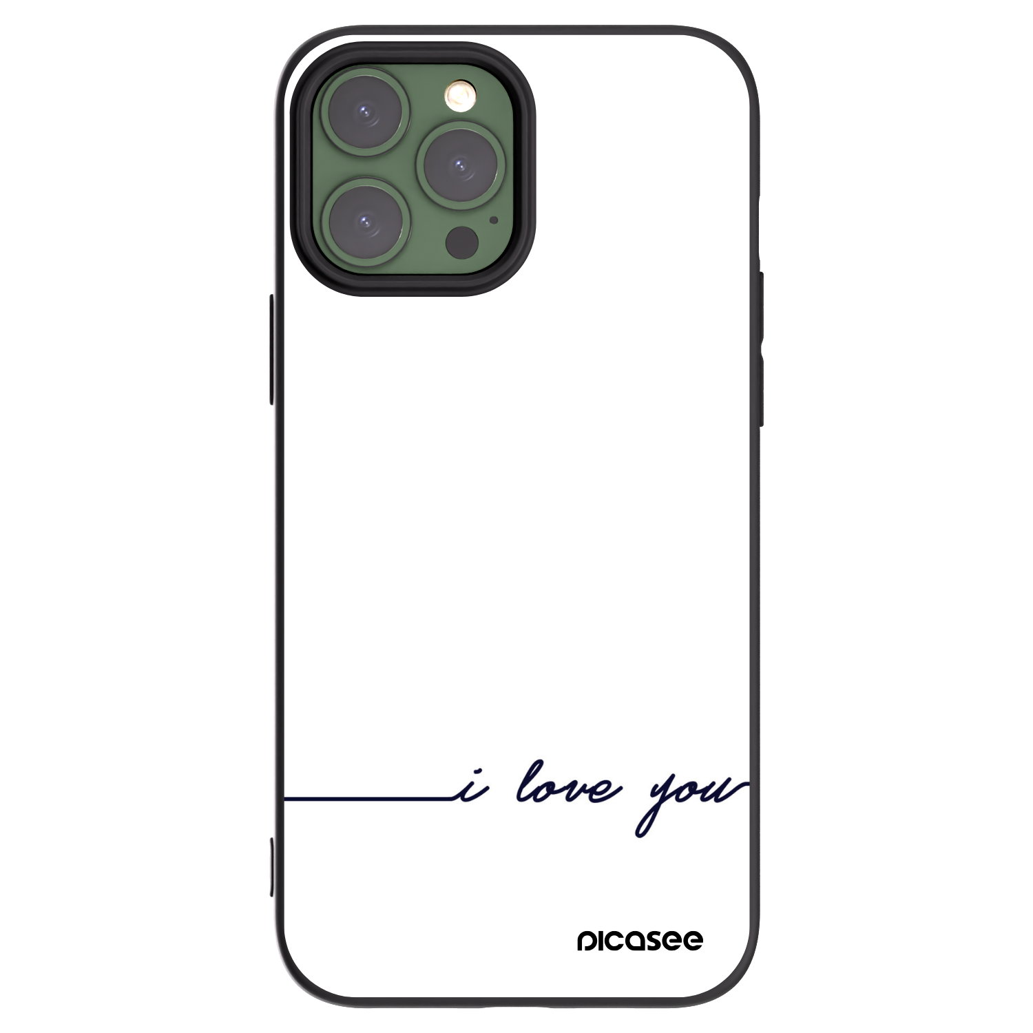 Picasee silikonowe czarne etui na Apple iPhone 13 Pro Max - I love you