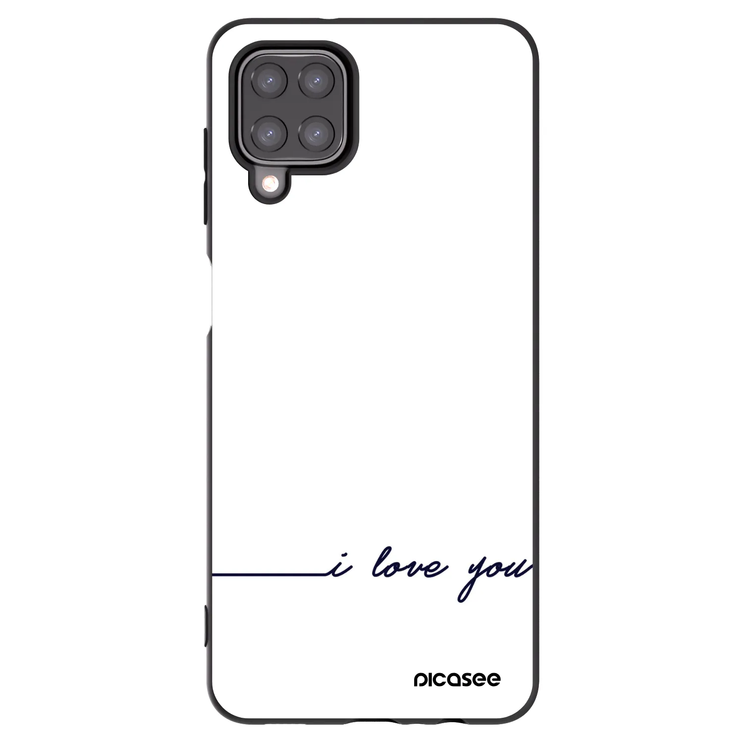 Picasee silikonowe czarne etui na Samsung Galaxy M12 M127F - I love you