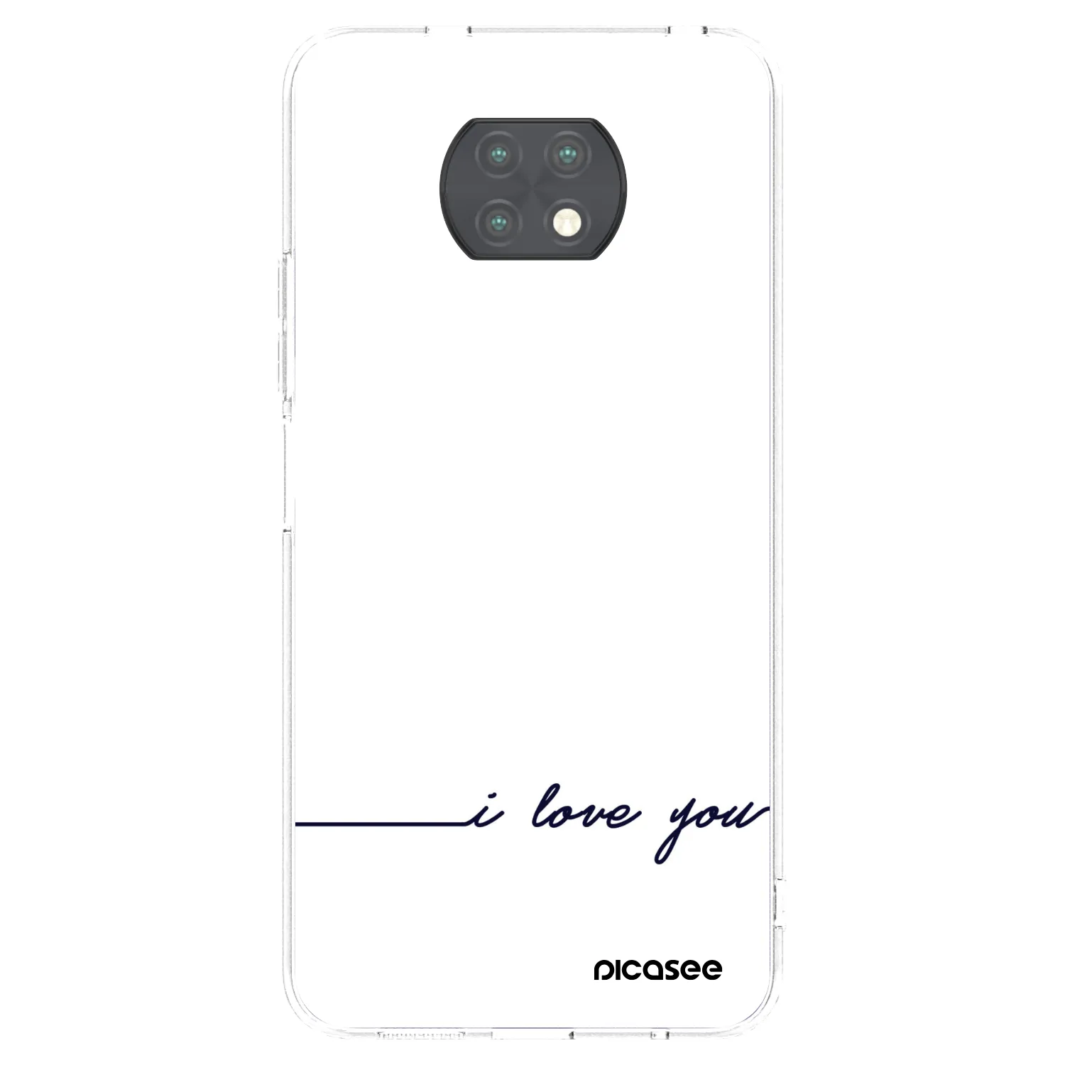 Picasee silikonowe przeźroczyste etui na Xiaomi Redmi Note 9T - I love you