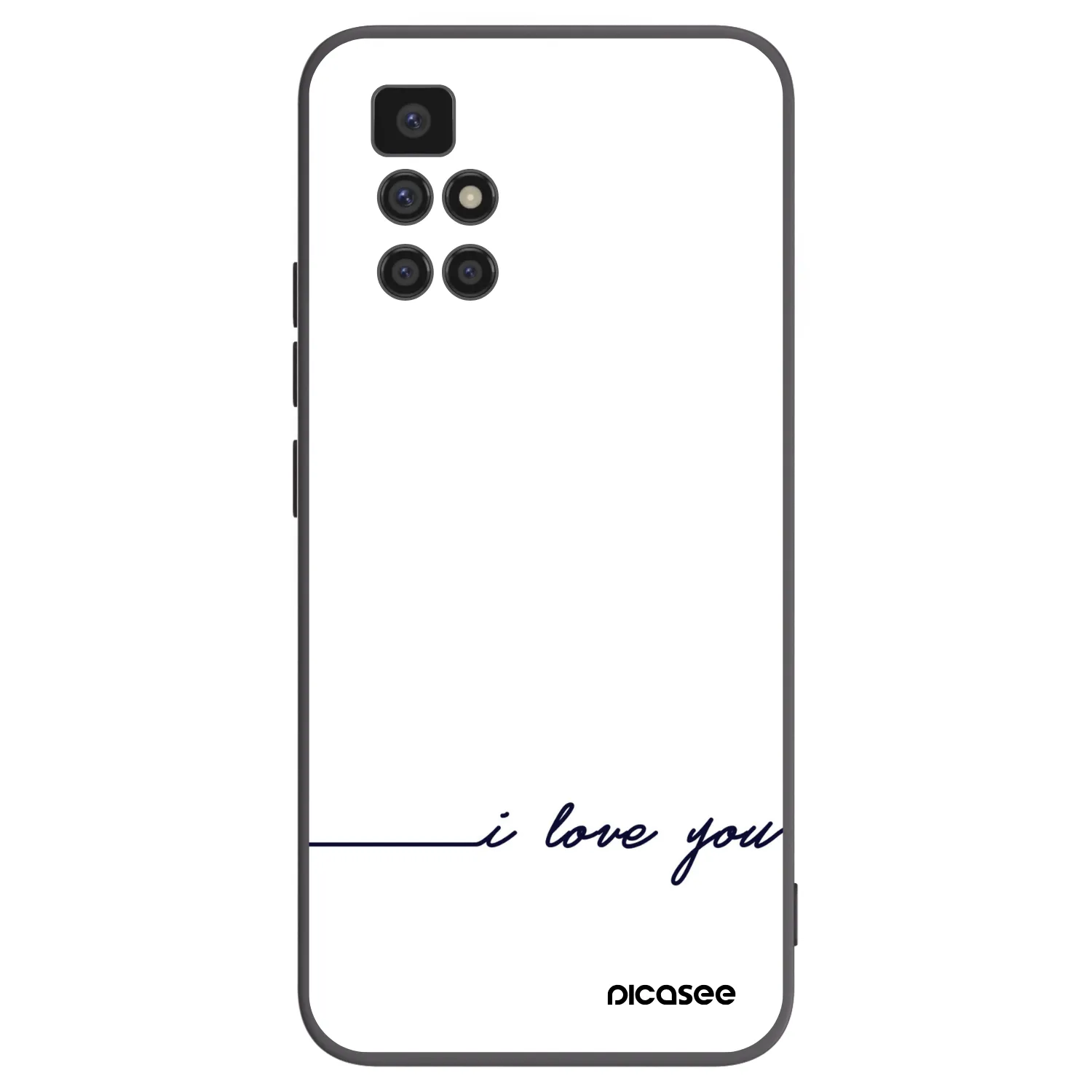 Picasee silikonowe czarne etui na Xiaomi Redmi 10 - I love you