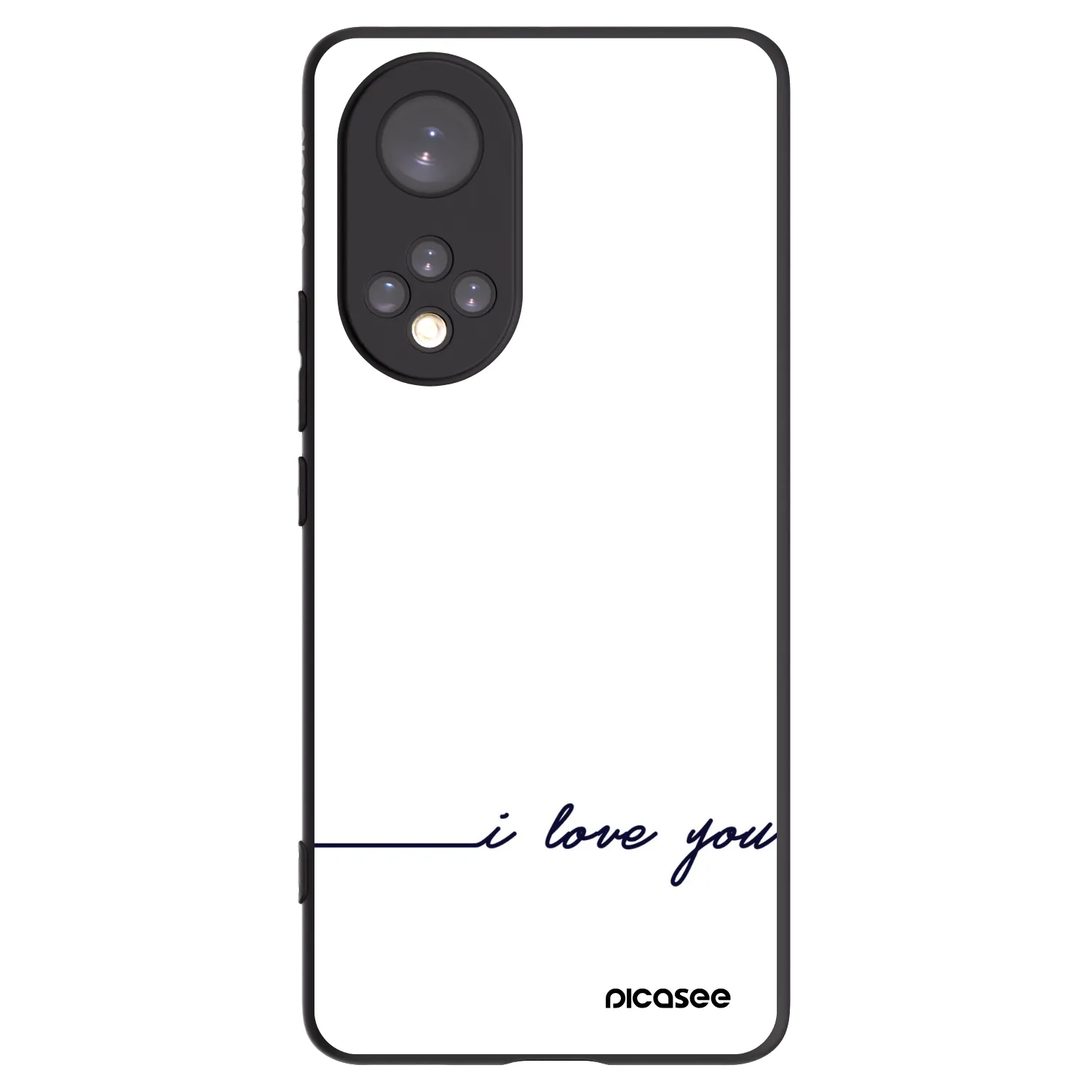 Picasee silikonowe czarne etui na Honor 50 5G - I love you