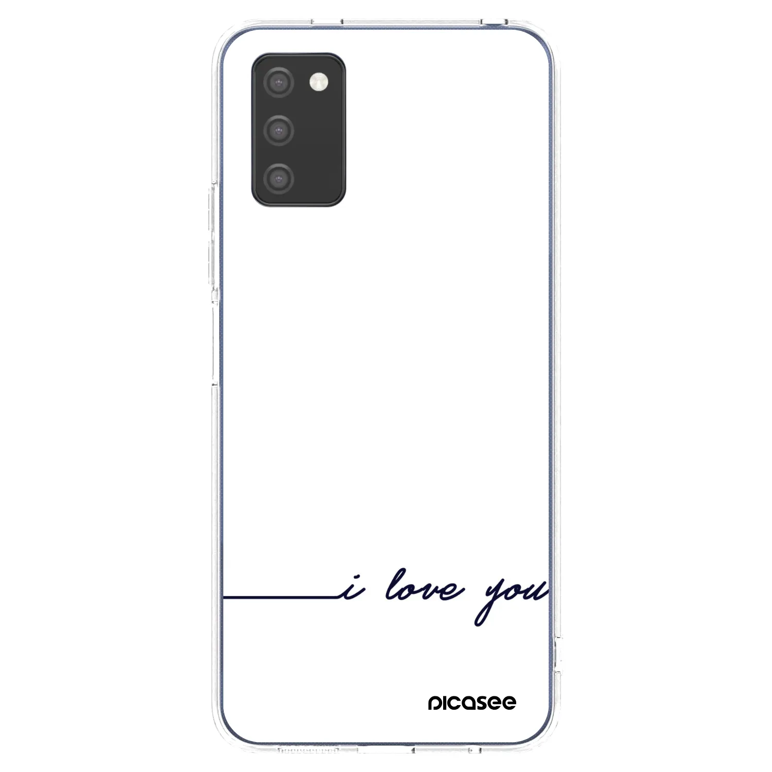 Picasee silikonowe przeźroczyste etui na Samsung Galaxy A03s A037G - I love you