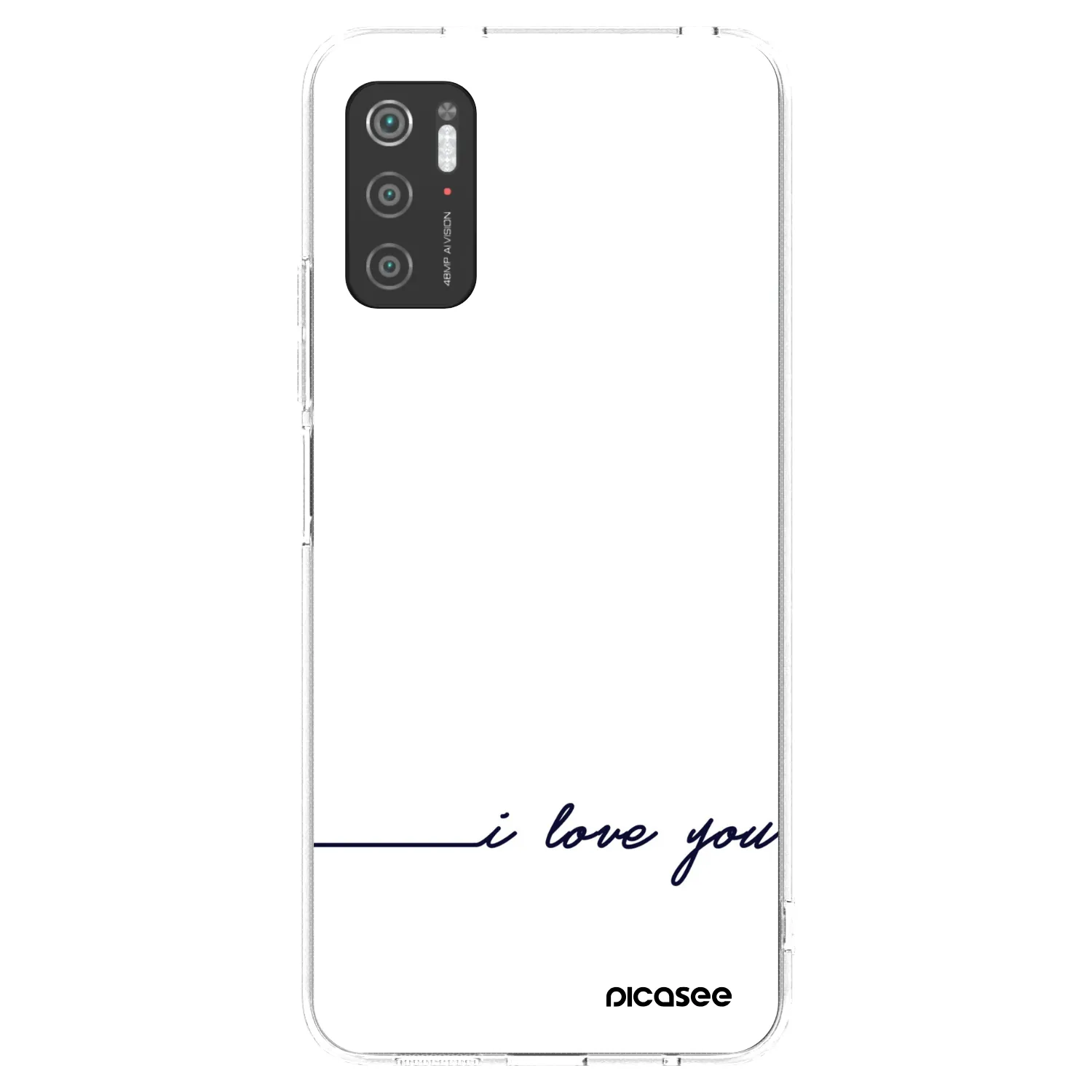 Picasee silikonowe przeźroczyste etui na Xiaomi Poco M3 Pro 5G - I love you
