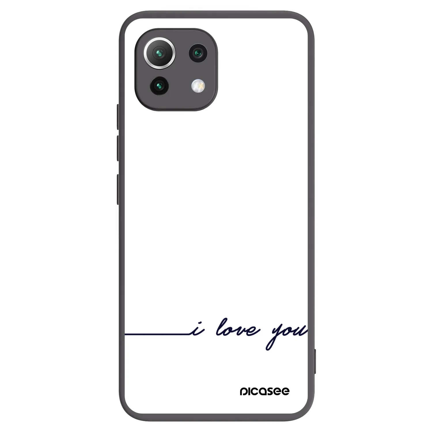 Picasee silikonowe czarne etui na Xiaomi 11 Lite 5G NE - I love you
