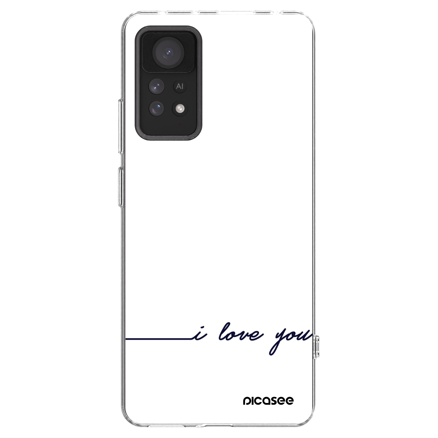 Picasee silikonowe przeźroczyste etui na Xiaomi Redmi Note 11 Pro 5G - I love you
