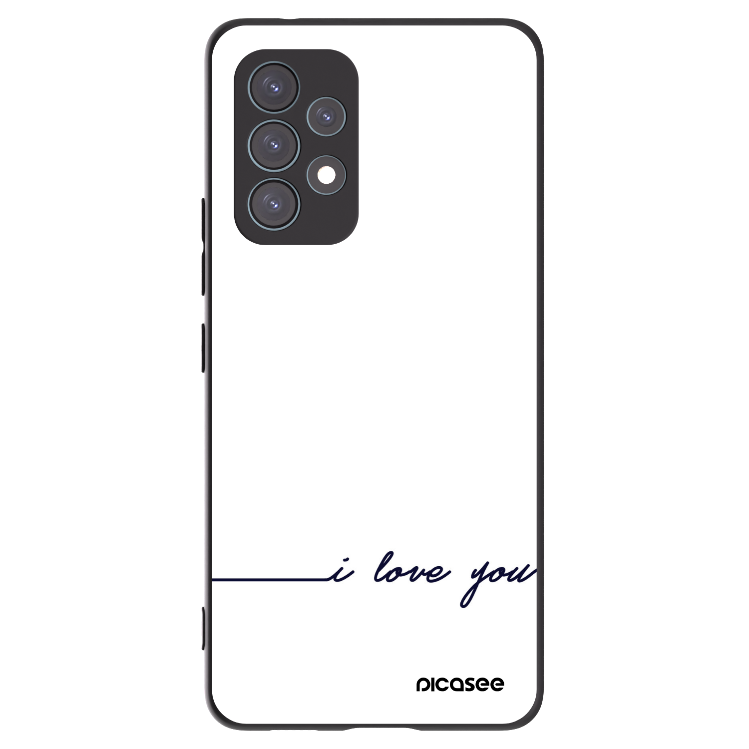 Picasee silikonowe czarne etui na Samsung Galaxy A53 5G A536 - I love you
