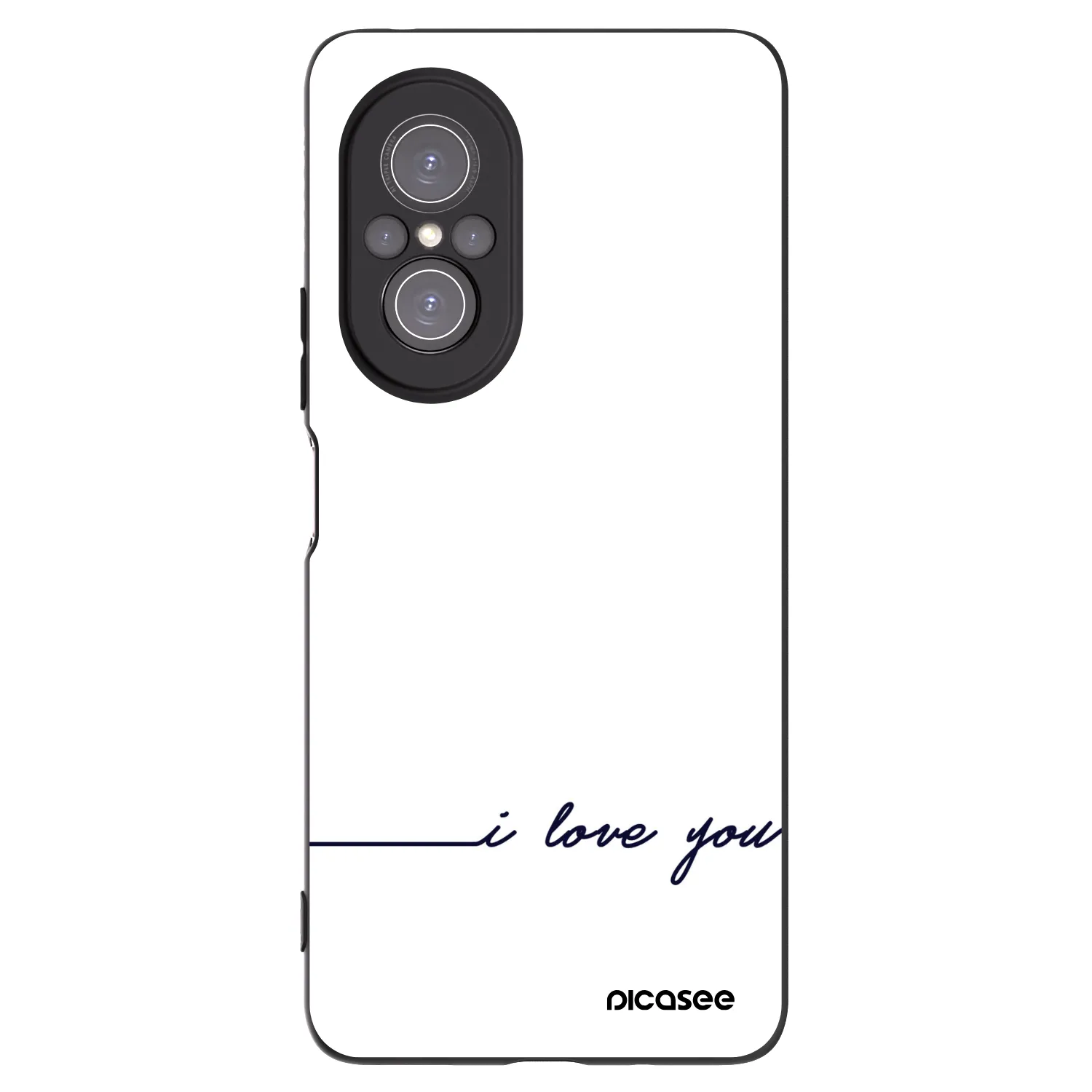 Picasee silikonowe czarne etui na Huawei Nova 9 SE - I love you