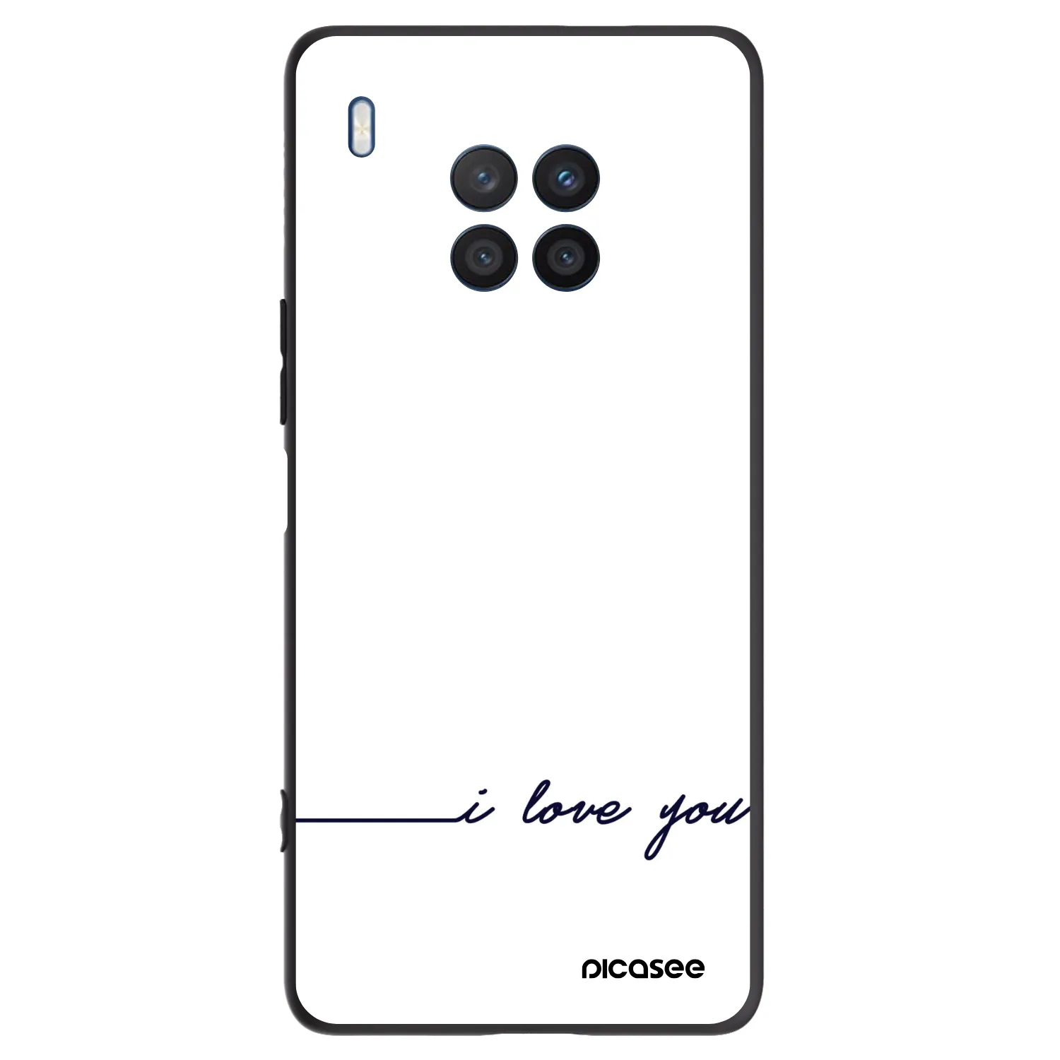 Picasee silikonowe czarne etui na Honor 50 Lite - I love you