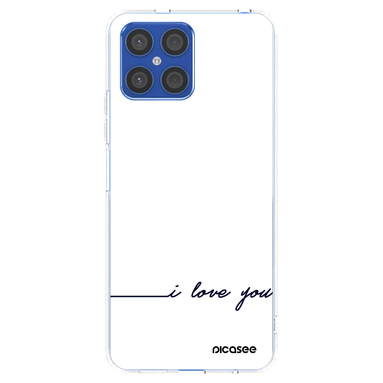 Picasee silikonowe przeźroczyste etui na Honor X8 4G - I love you