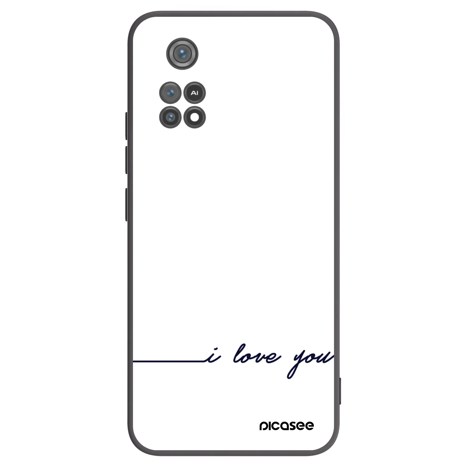Picasee silikonowe czarne etui na Xiaomi Poco M4 Pro - I love you