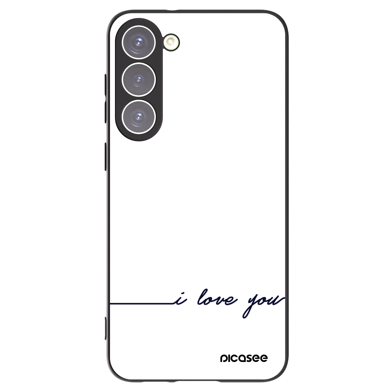 Picasee silikonowe czarne etui na Samsung Galaxy S23+ 5G - I love you