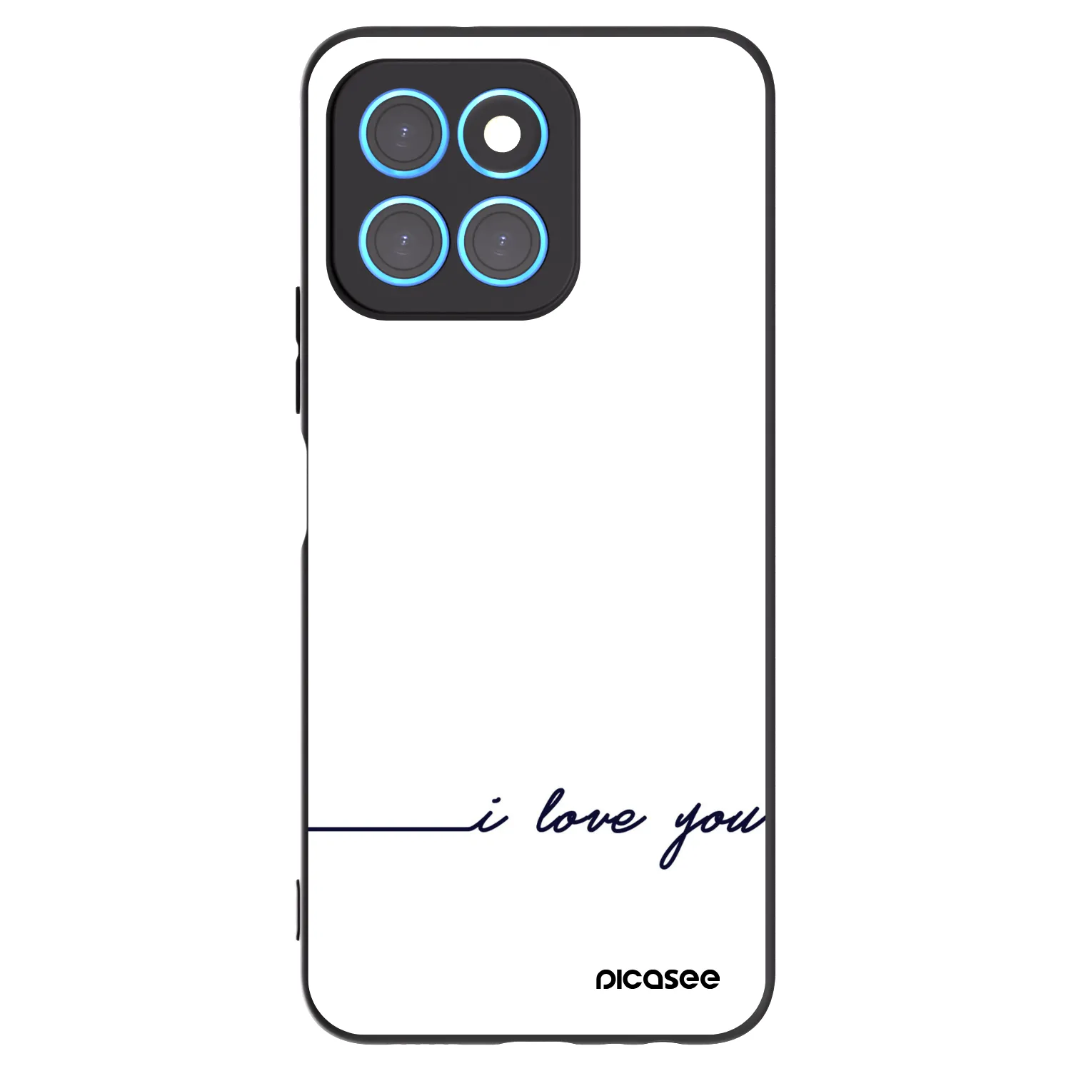 Picasee silikonowe czarne etui na Honor X6 - I love you