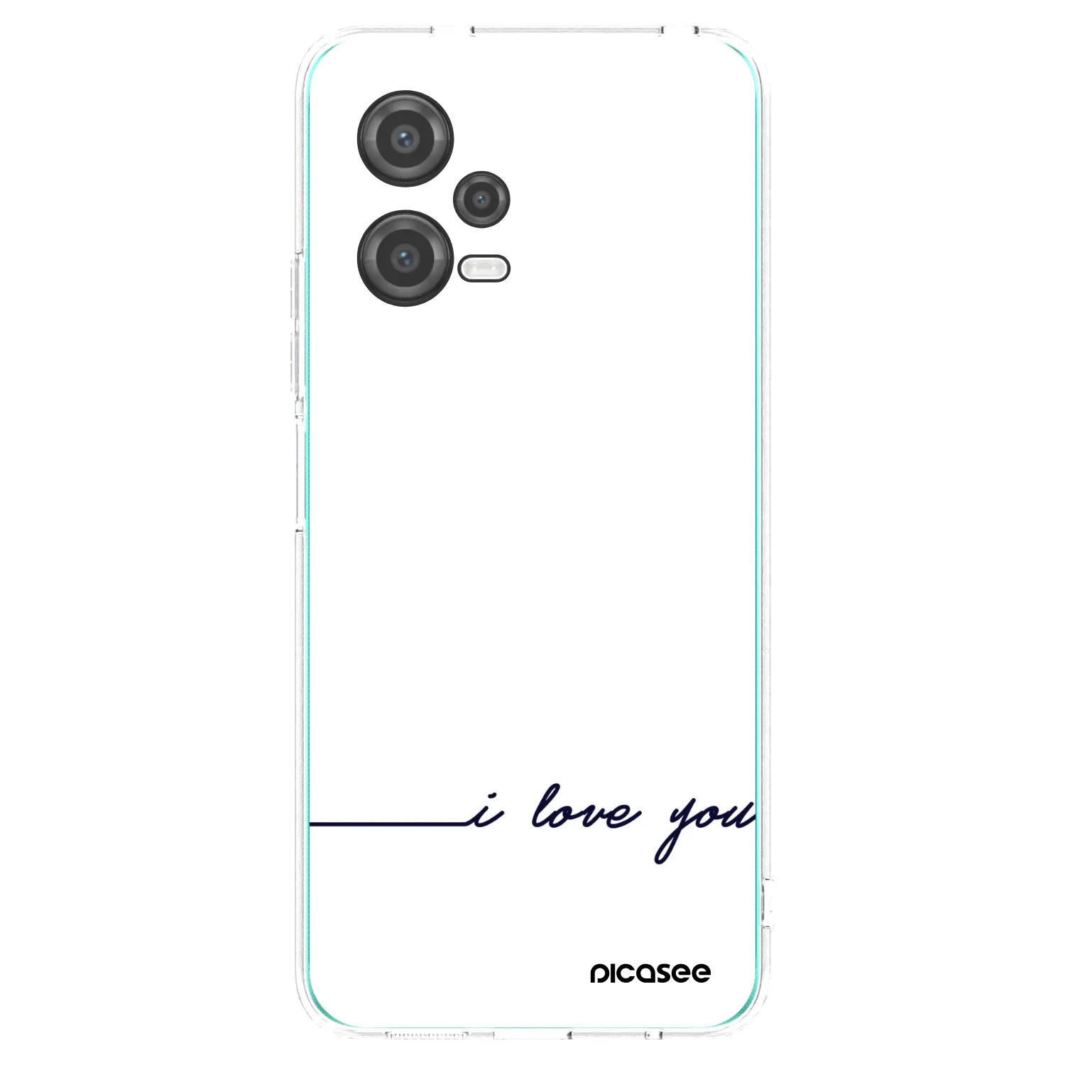 Picasee silikonowe przeźroczyste etui na Xiaomi Poco X5 - I love you