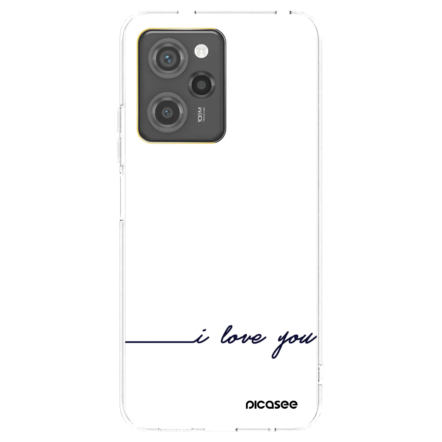 Picasee silikonowe czarne etui na Xiaomi Poco X5 Pro - I love you